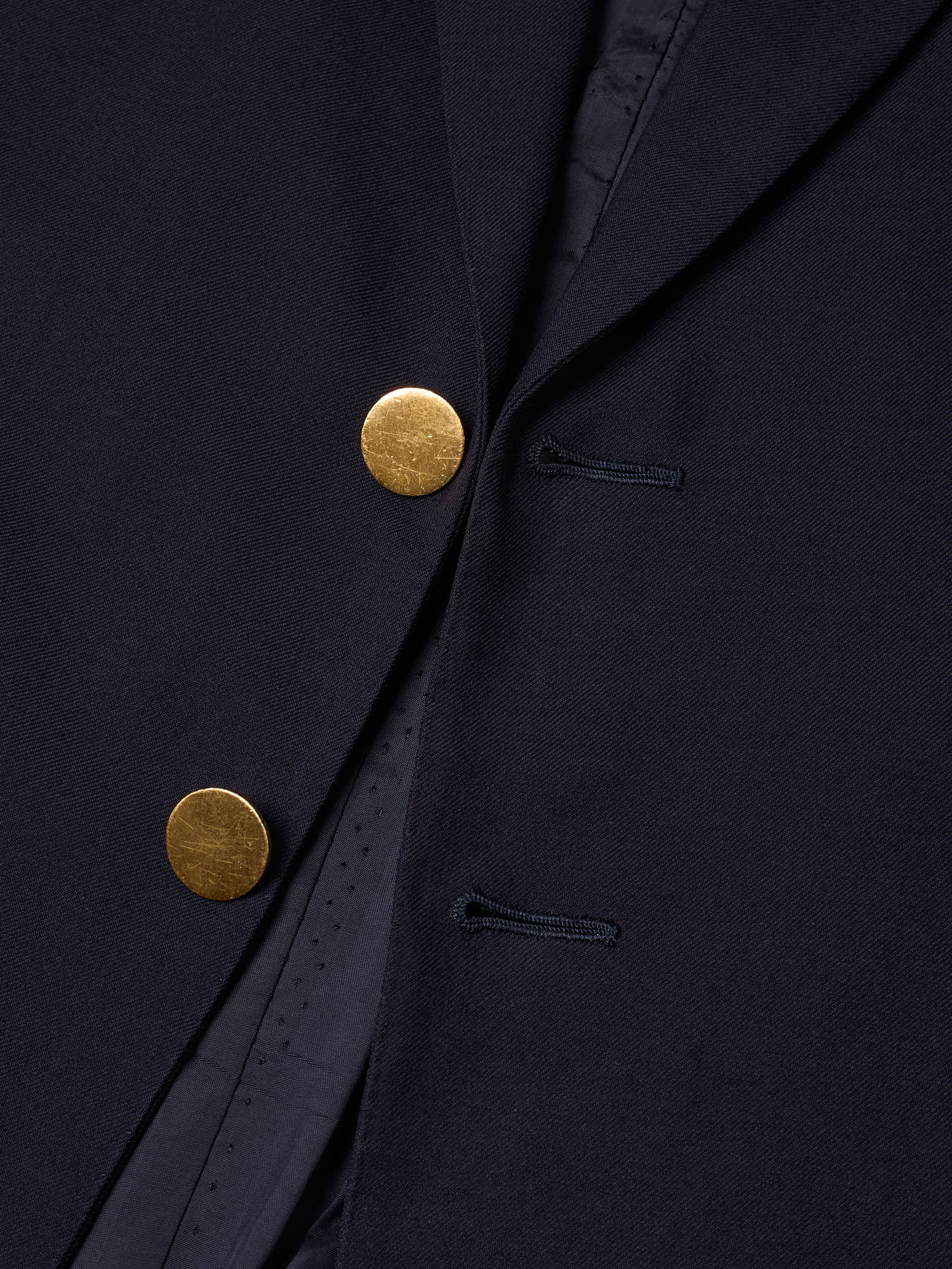 ANDERSON & SHEPPARD Savile Row Bespoke Navy Wool Blazer Jacket Athletic