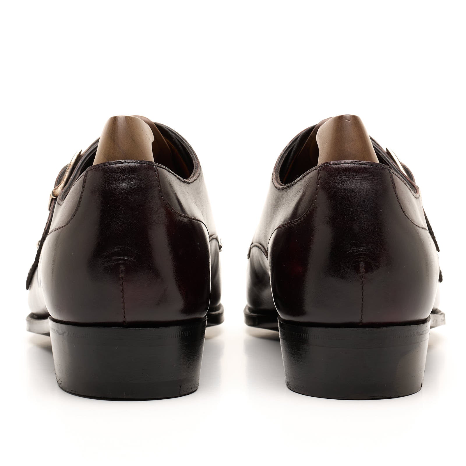 Anthony CLEVERLEY "Caine" Black Leather Double Monk Dress Shoes UK 7.5E US 8