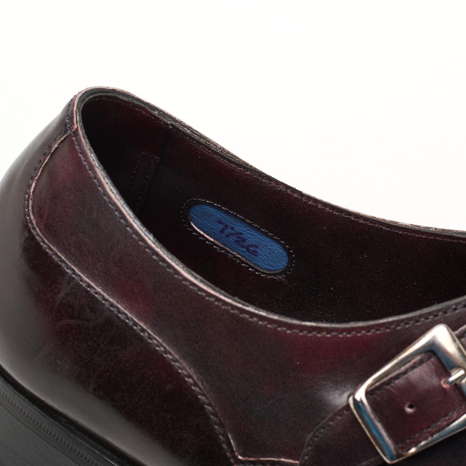 Anthony CLEVERLEY "Caine" Black Leather Double Monk Dress Shoes UK 7.5E US 8