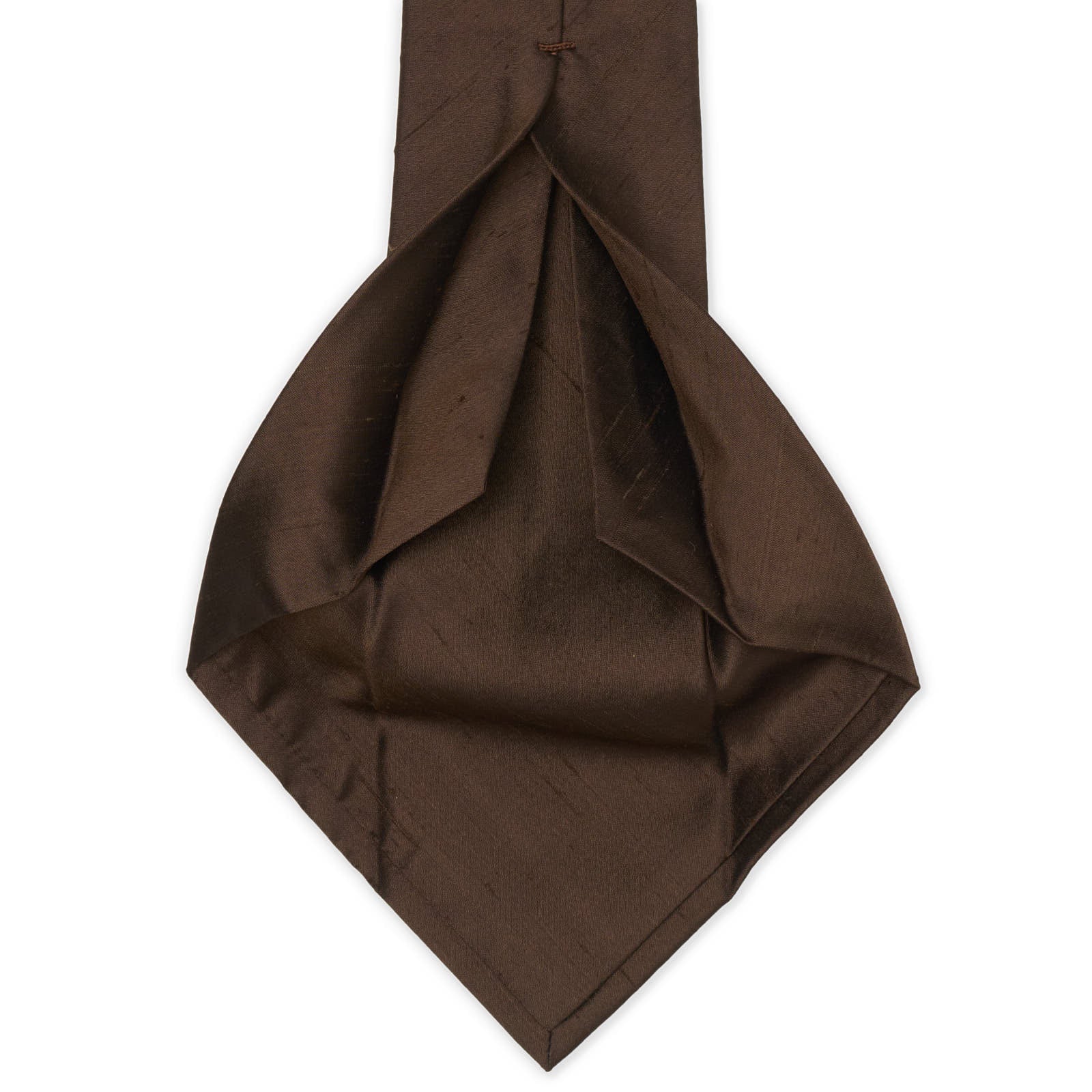 BARBA Dark Brown Seven Fold Silk Tie NEW