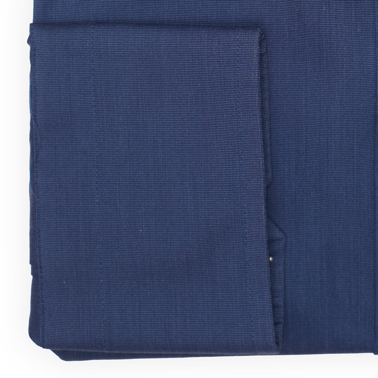 BARBA Napoli Handmade Solid Navy Blue Stretch Shirt EU 38 NEW US 15