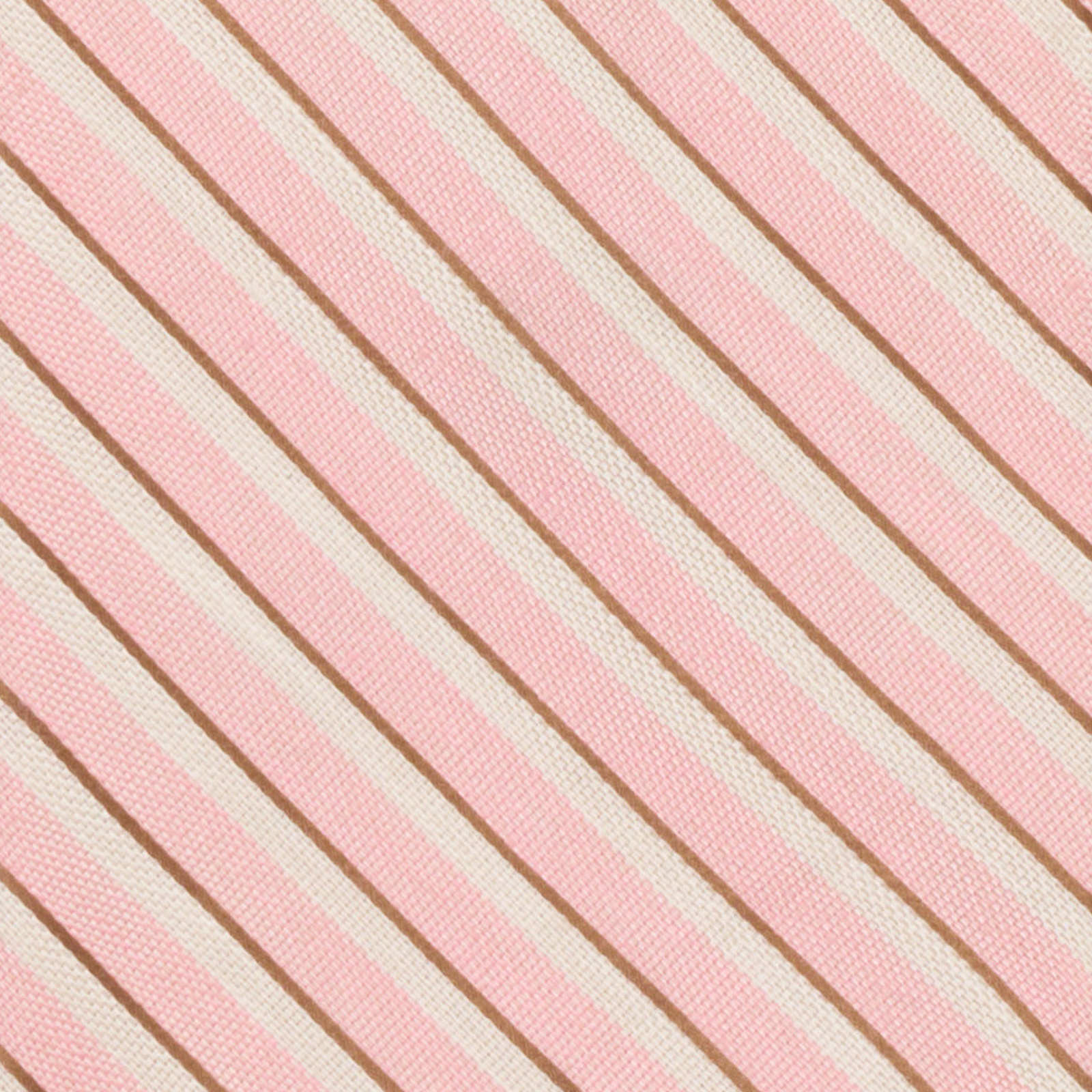 BARBA Pink Diagonal Striped Seven Fold Linen-Silk Tie NEW