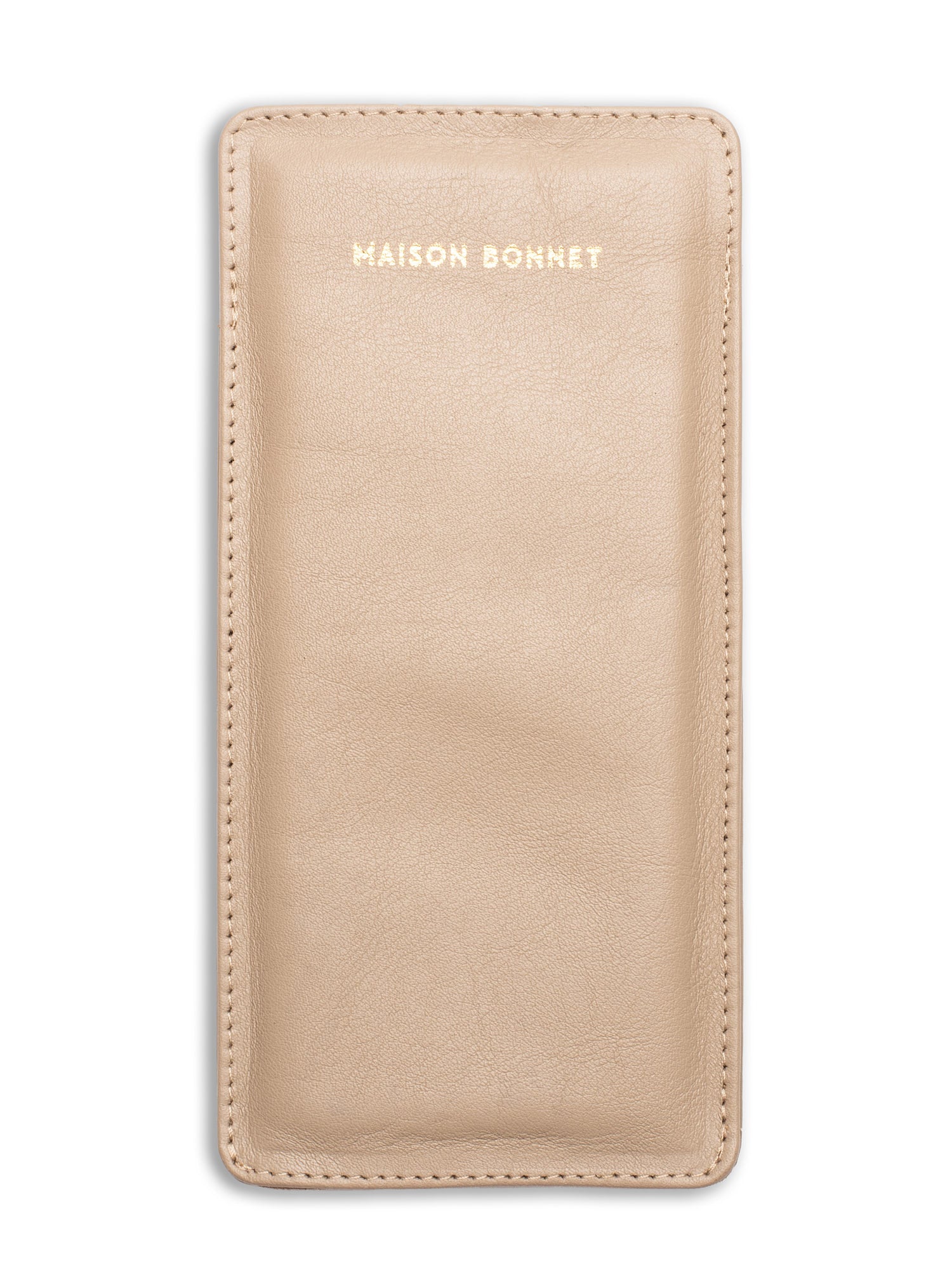 MAISON BONNET Beige Leather Glasses Case