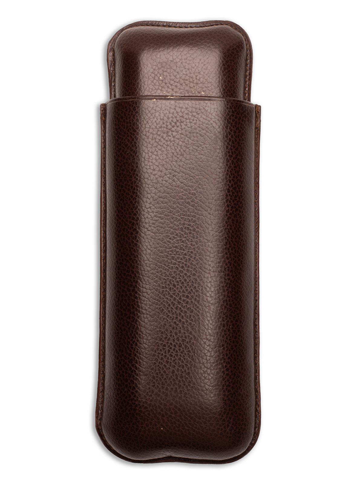 CARTUJANO Dark Brown Calf Leather Cigar Case Humidor