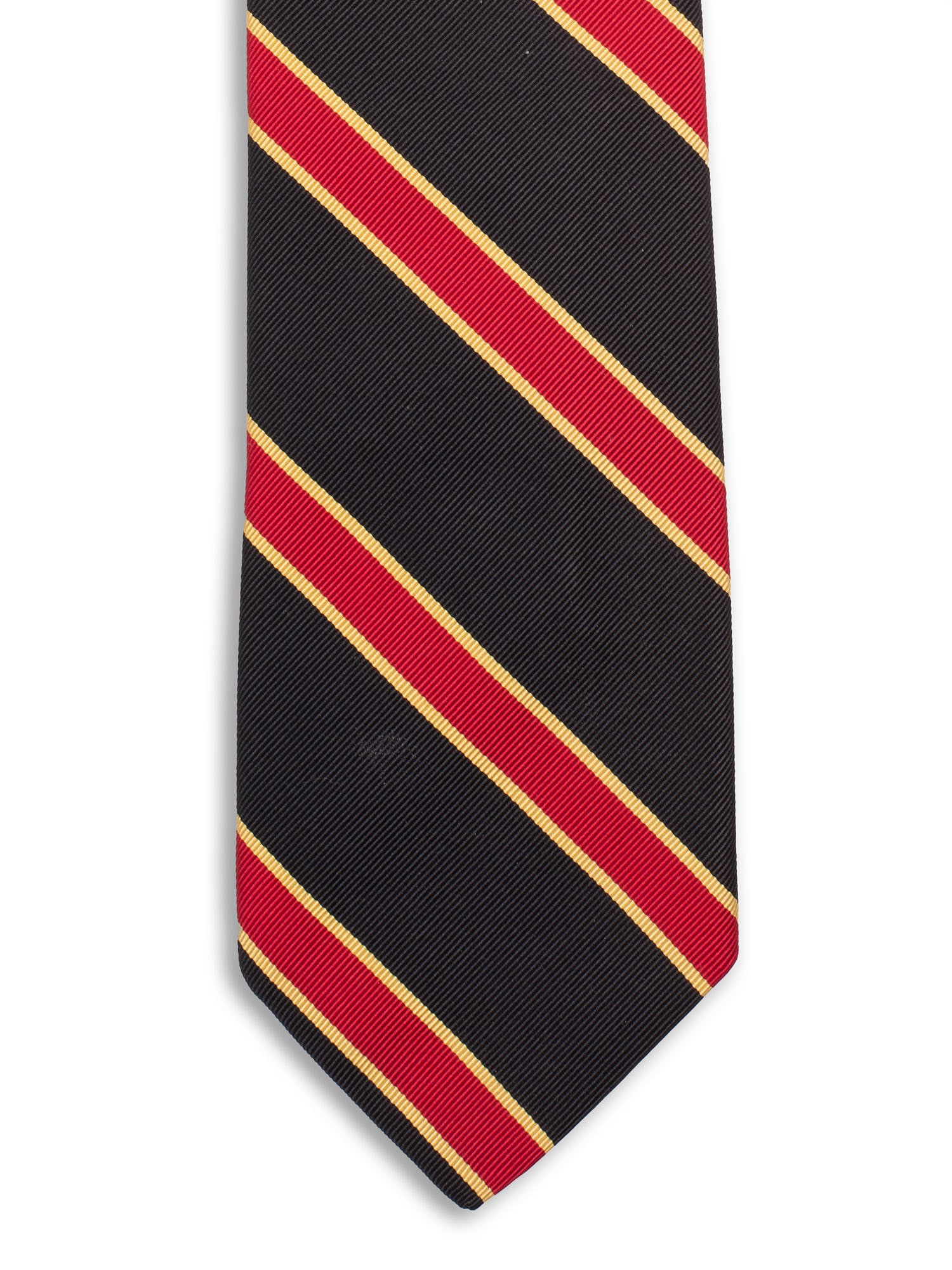 BROOKS BROTHERS Navy Blue-Red-Gold Striped Silk Tie NEW