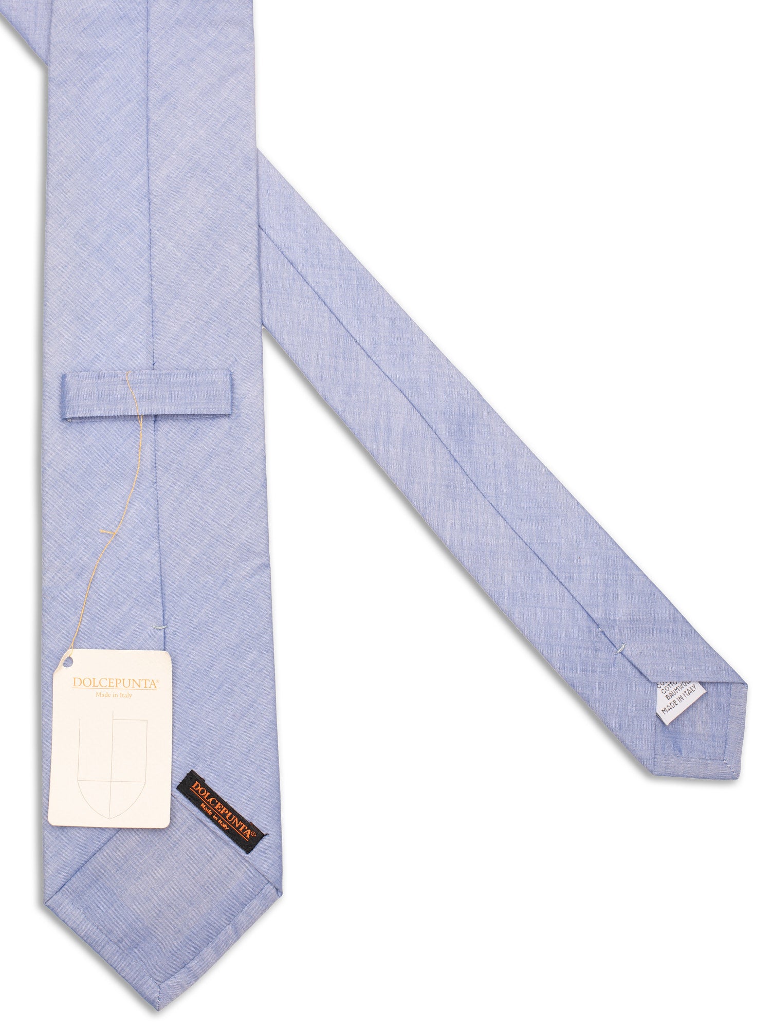 DOLCEPUNTA Light Blue Cotton Tie NEW