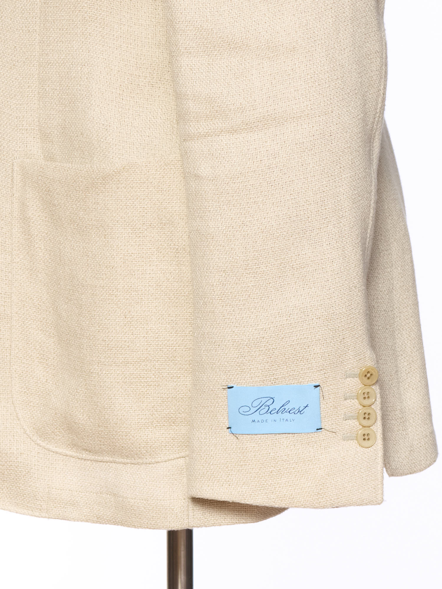 BELVEST Tan Hopsack Hemp-Silk-Linen Jacket Sportscoat 56 NEW US 46