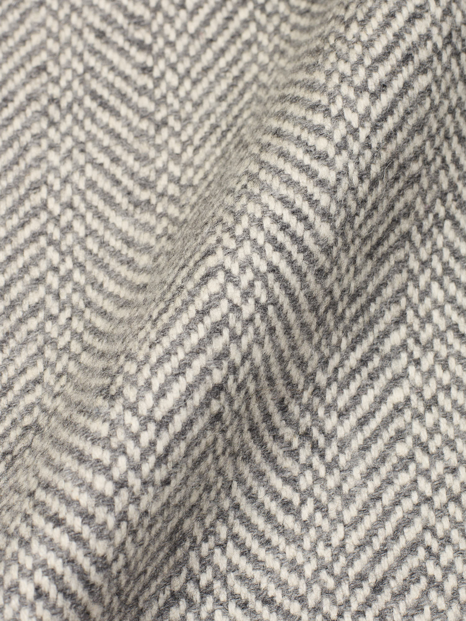 BELVEST Gray Herringbone Cashmere Slim Fit Over Coat