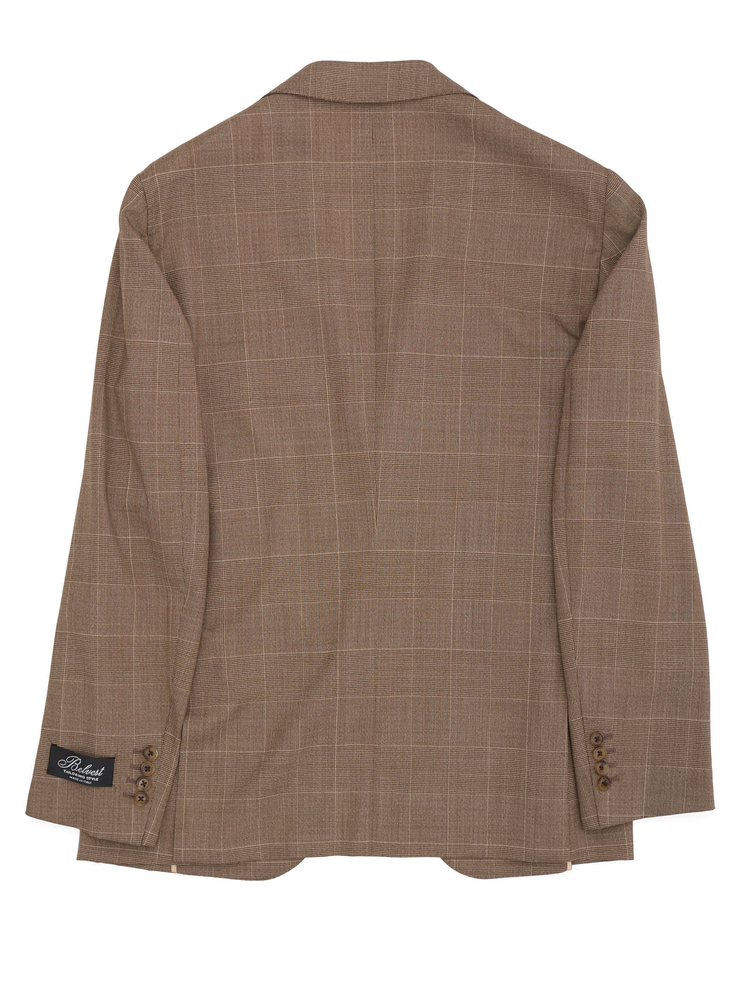 BELVEST "Jacketinthebox" Brown Prince of Wales Super 130's Wool Suit EU 50 NEW US 40