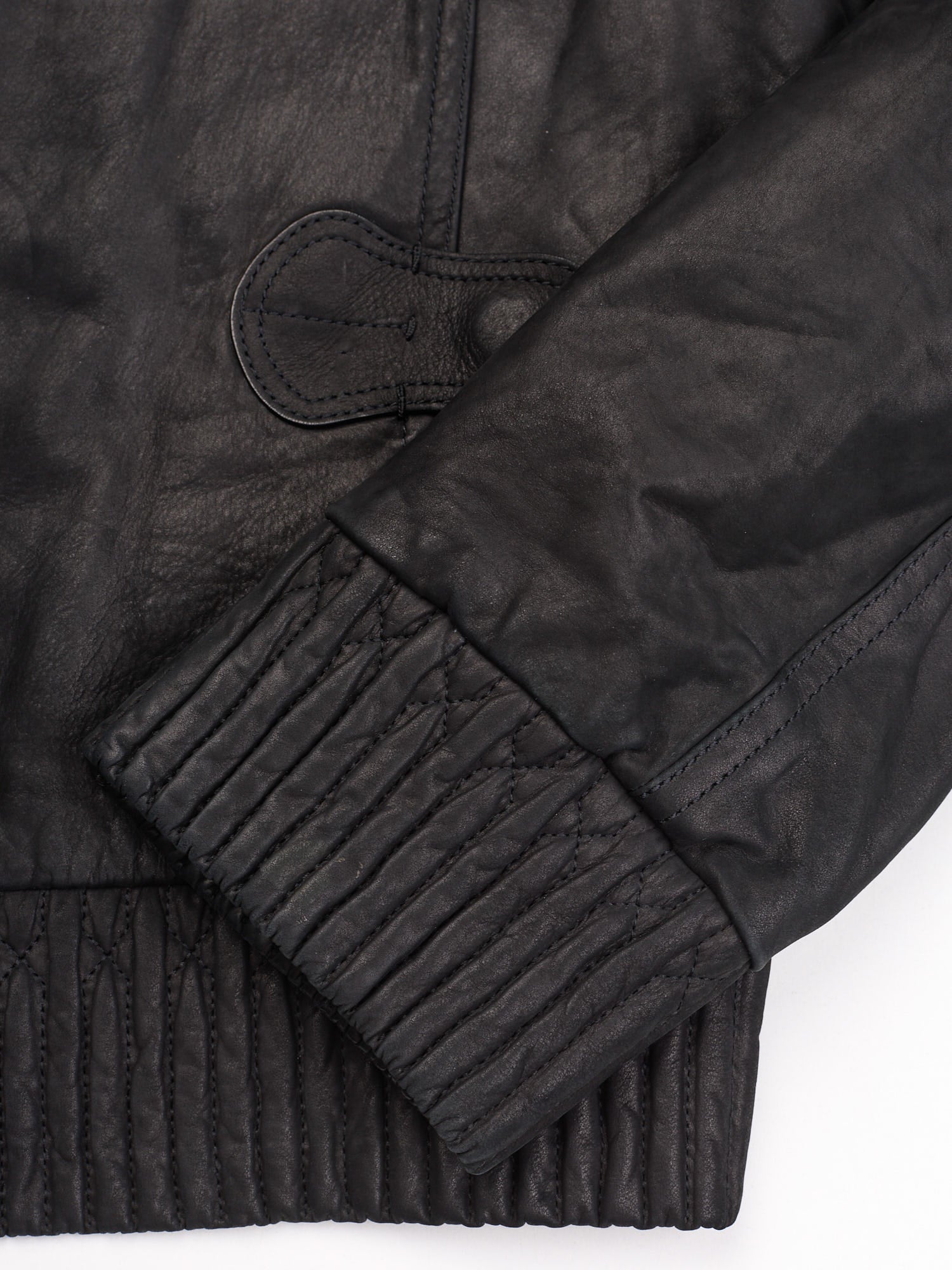 BERLUTI Paris Black Calfskin Double Breasted Leather Jacket