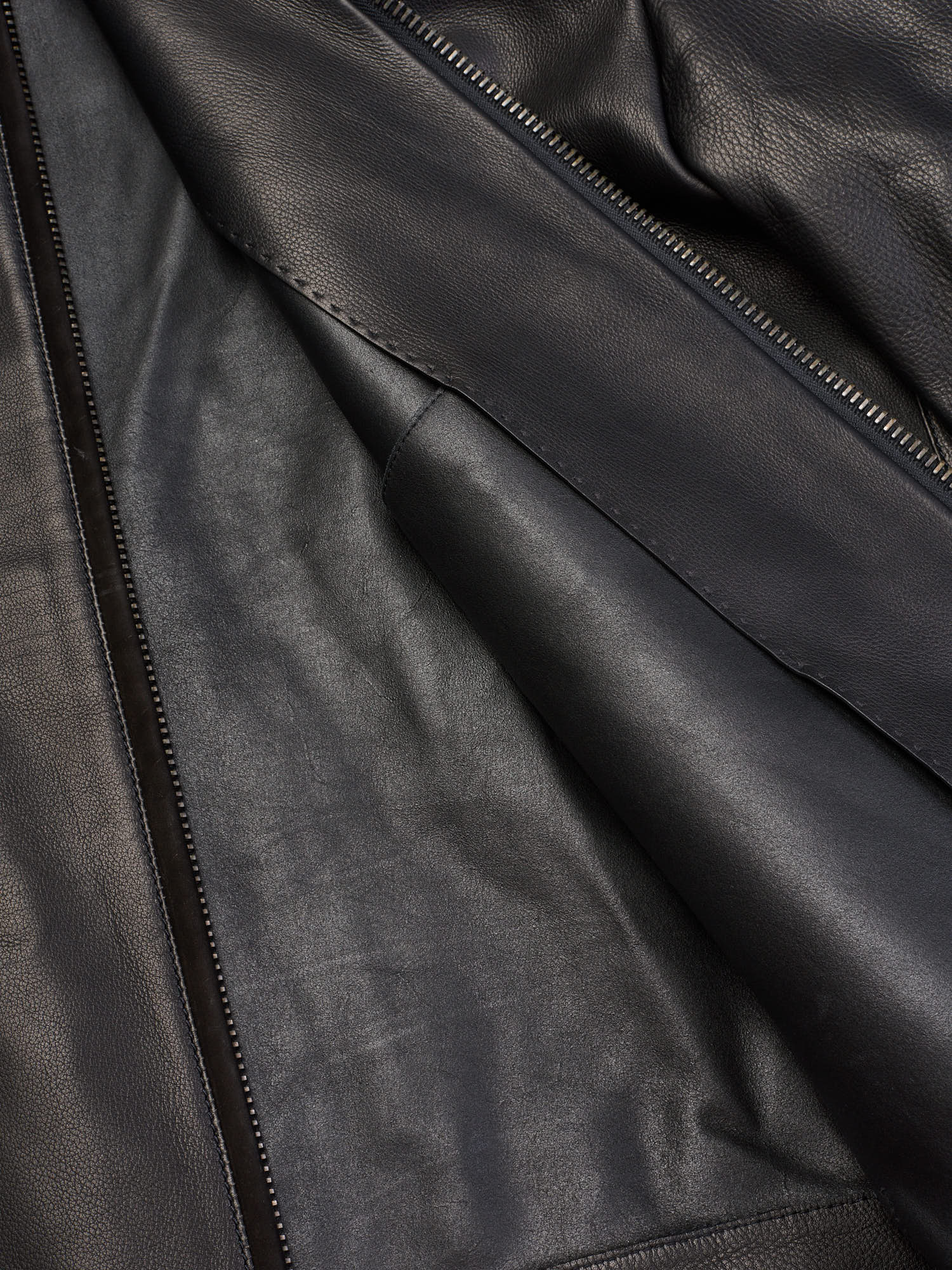 BERLUTI Paris Black Napa leather Calfskin Collarless Biker Leather Jacket