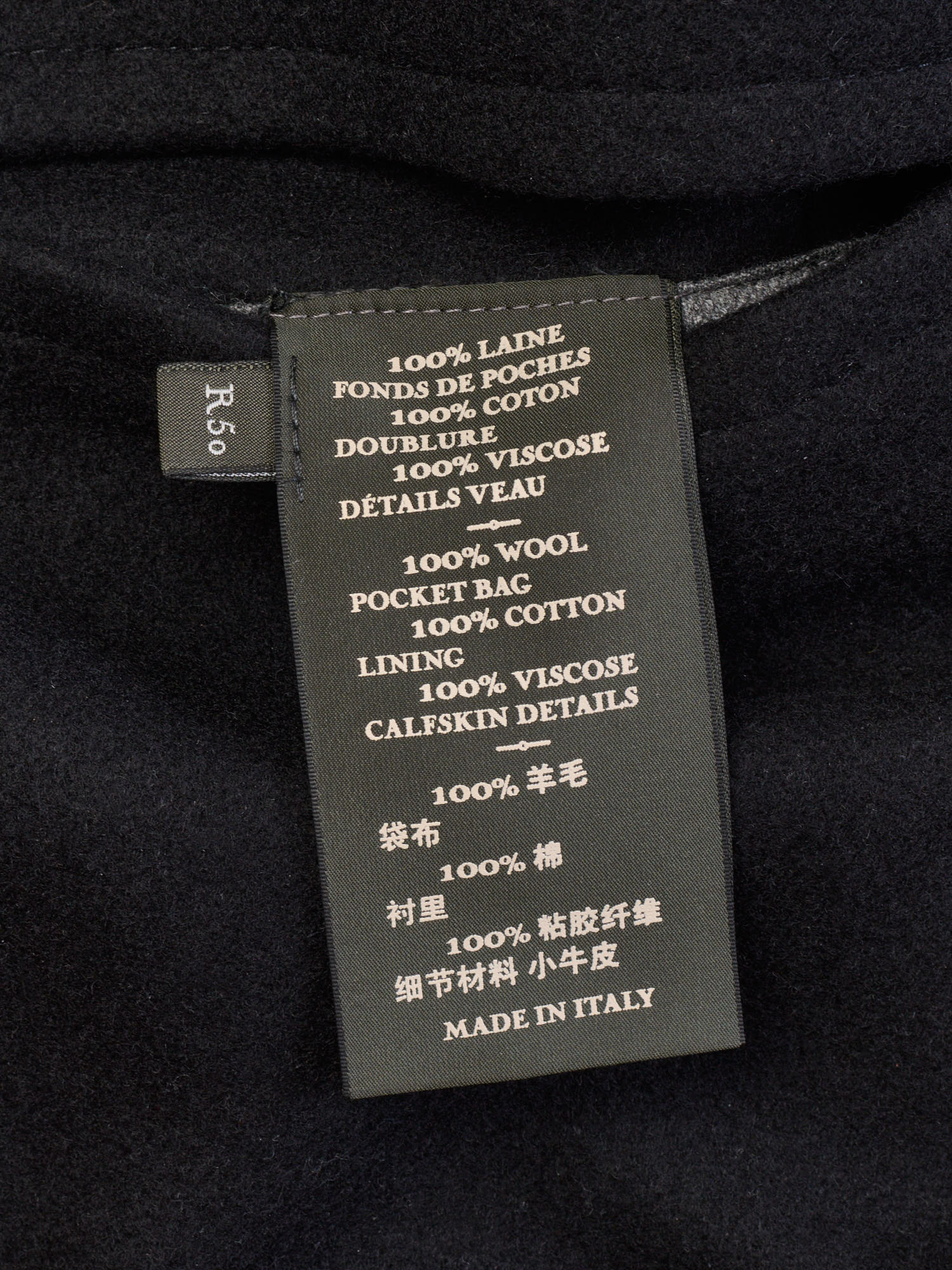 BERLUTI Paris Black Wool Double Breasted PeaCoat Navy Coat