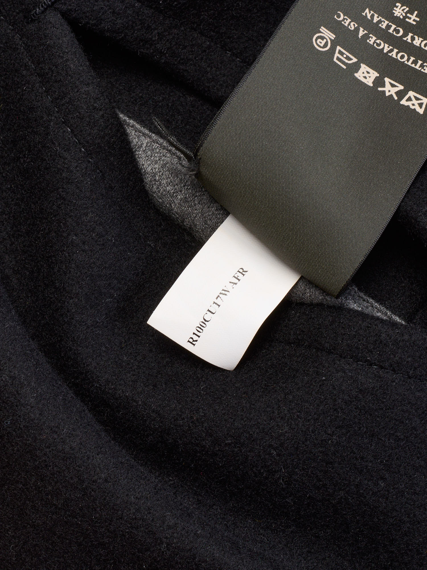 BERLUTI Paris Black Wool Double Breasted PeaCoat Navy Coat