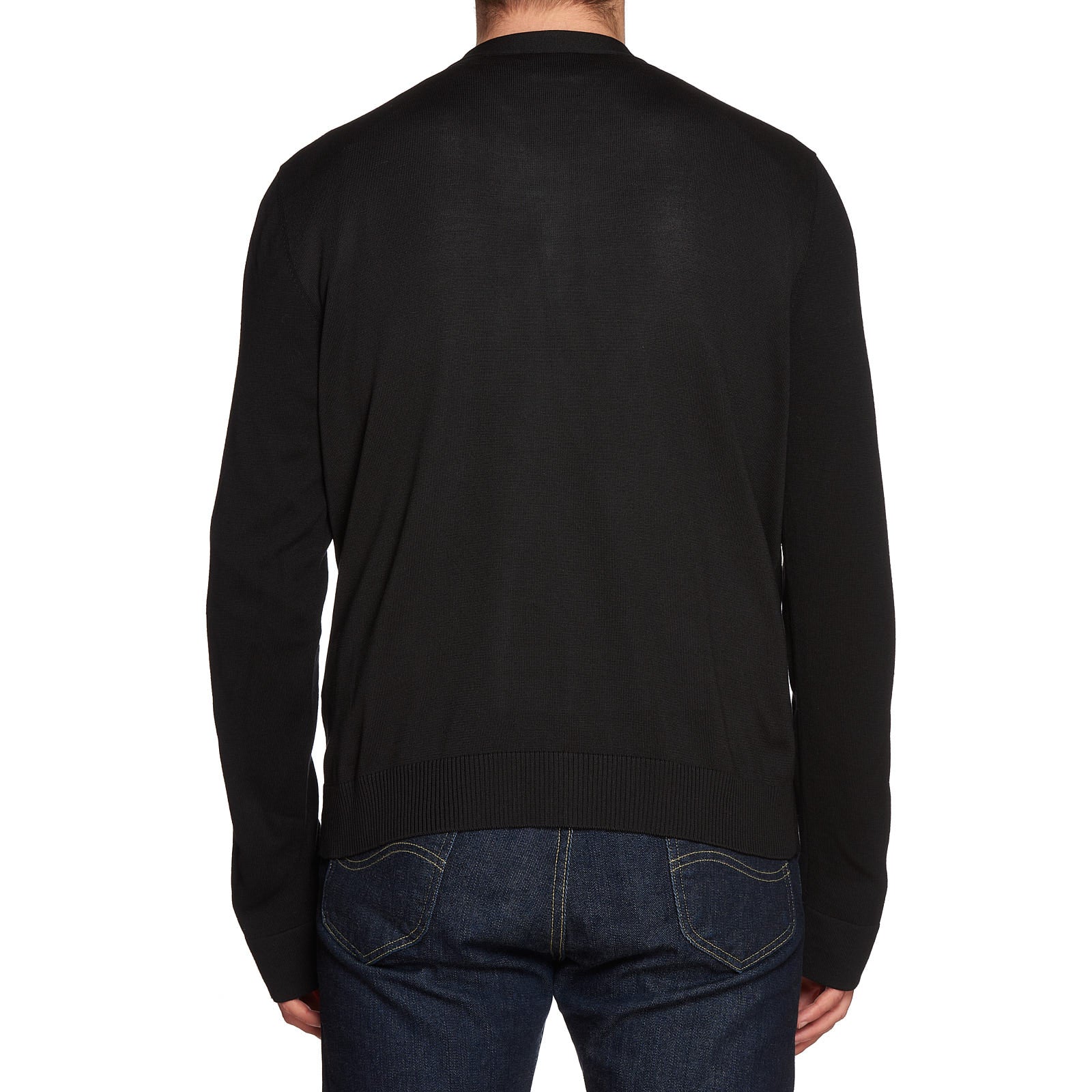 BERLUTI Paris Black Wool Knit Cardigan Sweater with Mulberry Silk Details NEW Size M BERLUTI