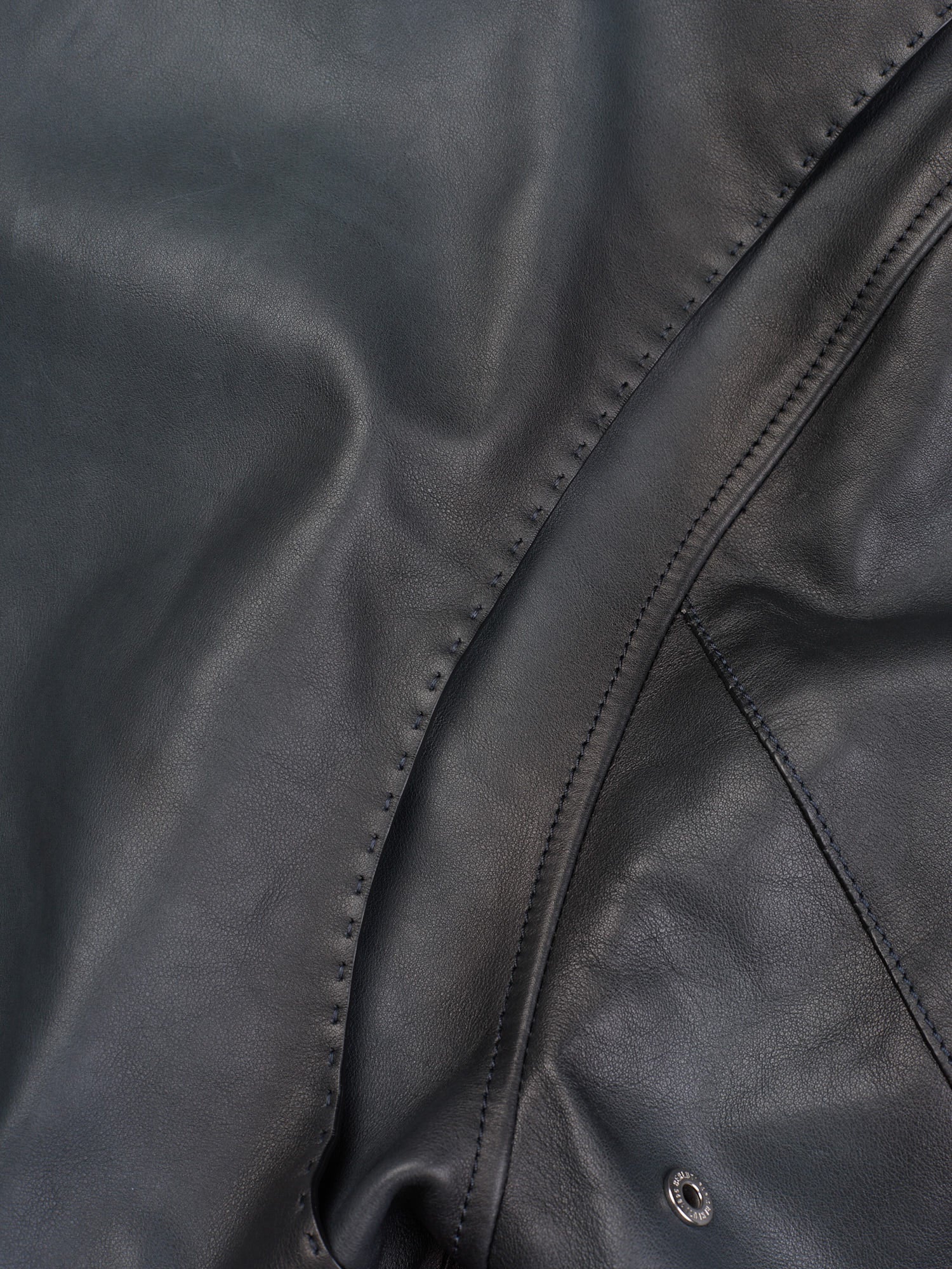 BERLUTI Paris Blue Patina Calfskin Leather Jacket
