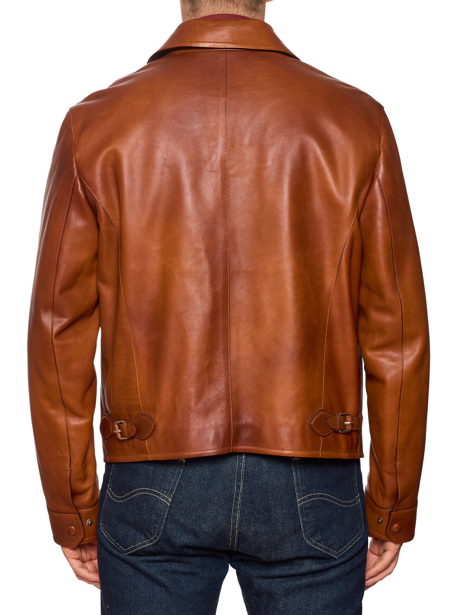 BERLUTI Paris Patina Padded 1 Jour Blouson Cacao Patina Leather Jacket