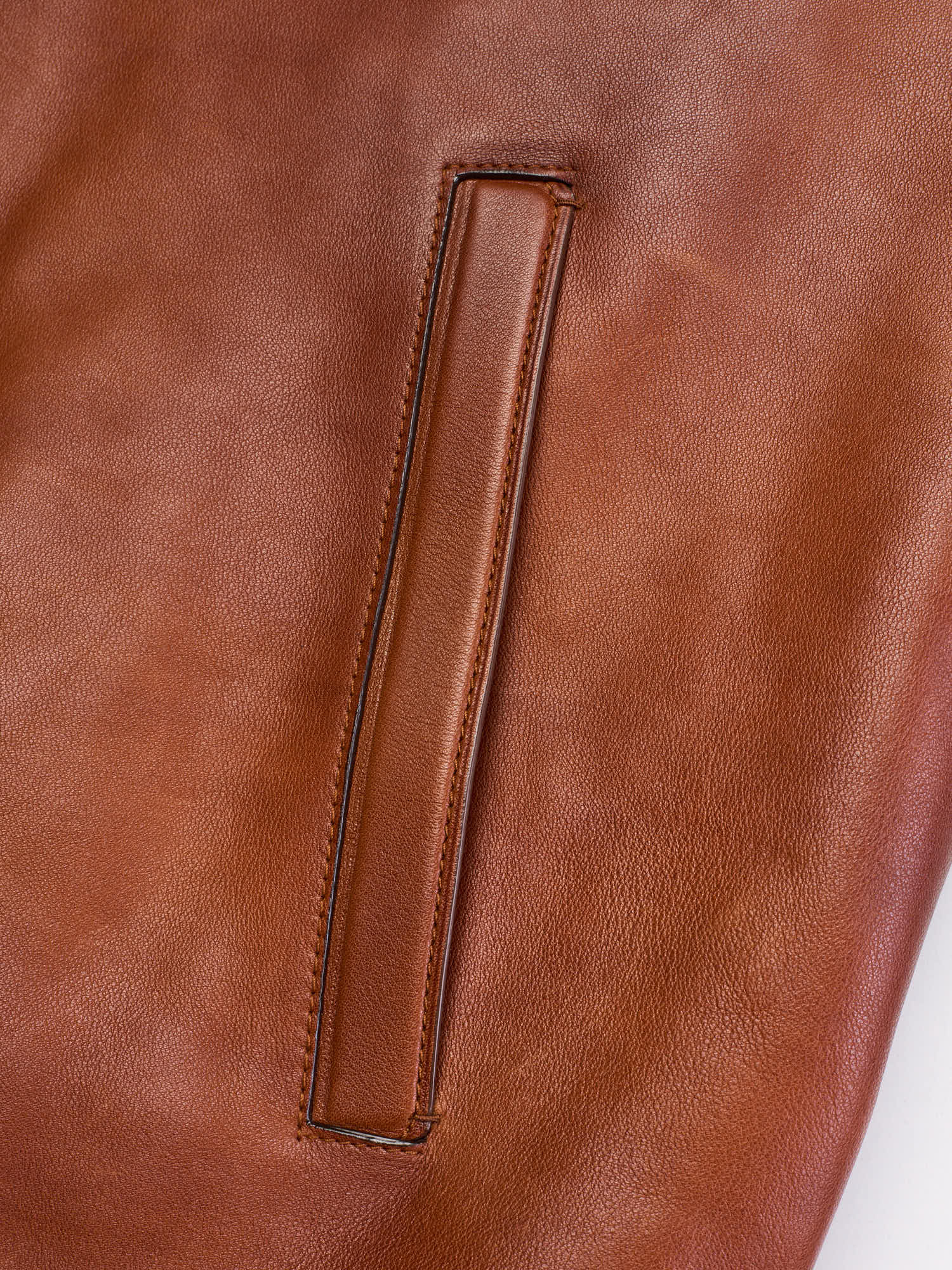 BERLUTI Paris Patina Padded 1 Jour Blouson Cacao Patina Leather Jacket