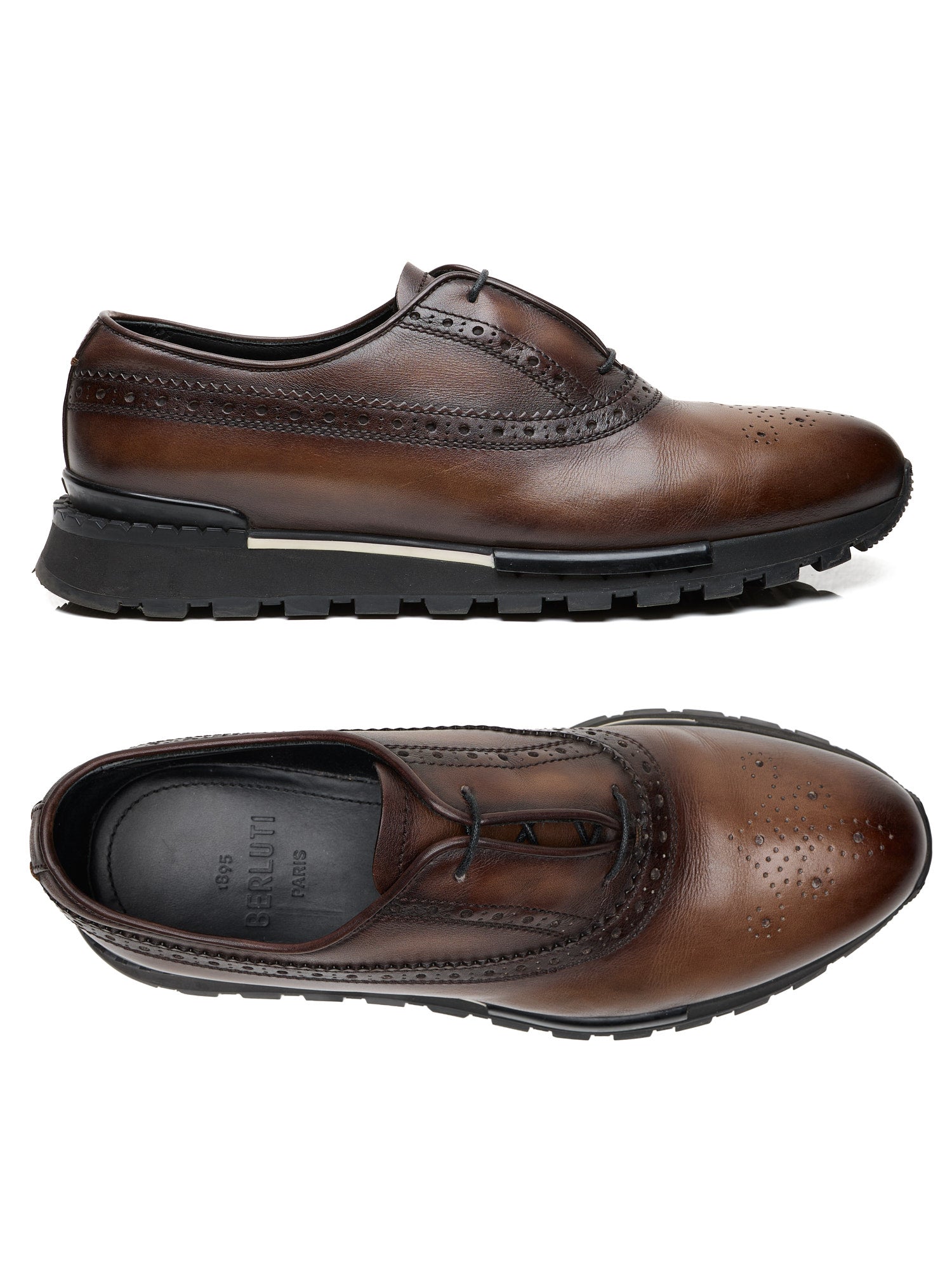 BERLUTI Paris Fast Track Oxford Brogues Cacao Venezia Leather Shoes