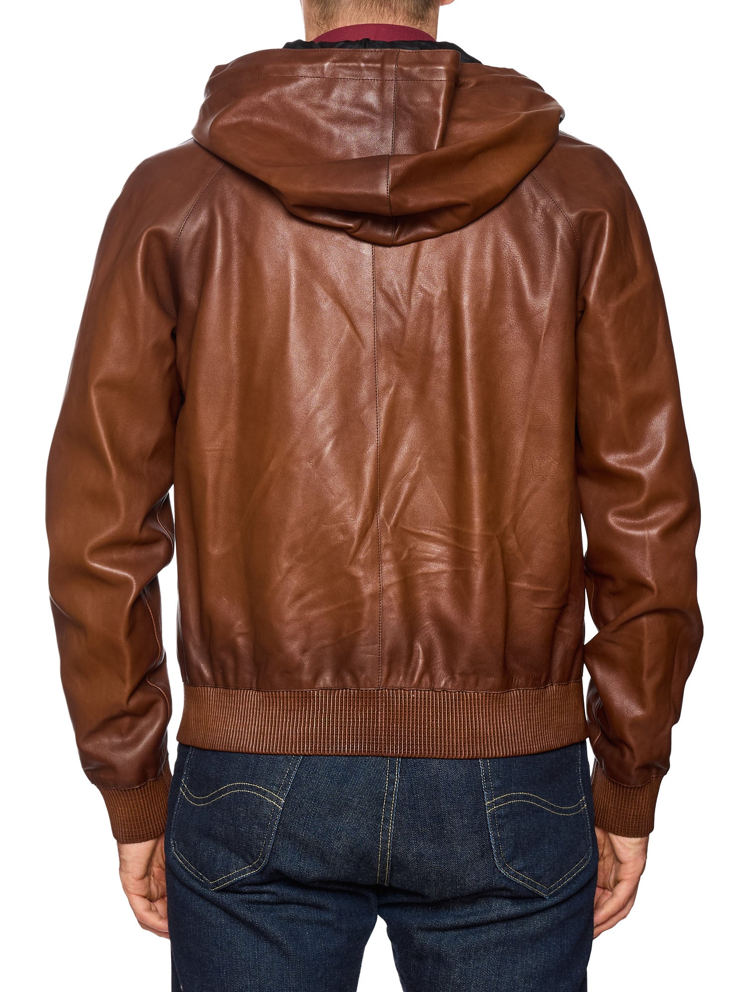 BERLUTI Paris Cacao Patina Leather Hooded Jacket Hoodie