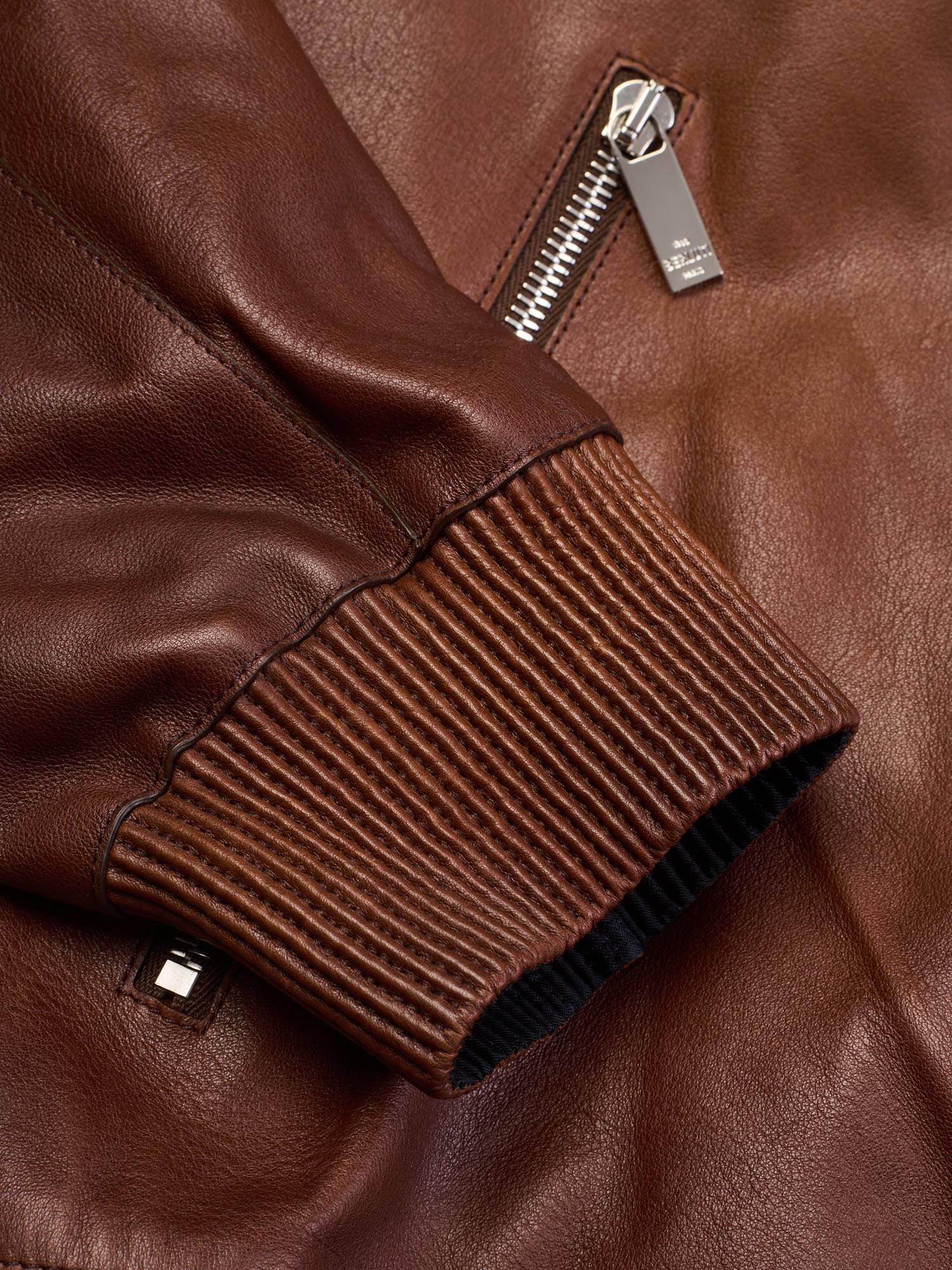 BERLUTI Paris Cacao Patina Leather Hooded Jacket Hoodie