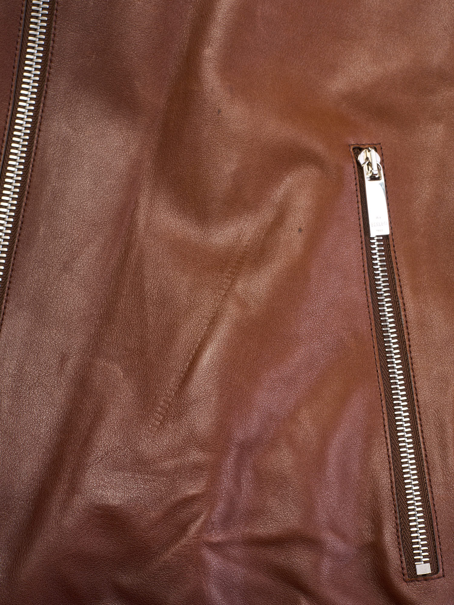 BERLUTI Paris Cacao Patina Leather Hooded Jacket Hoodie