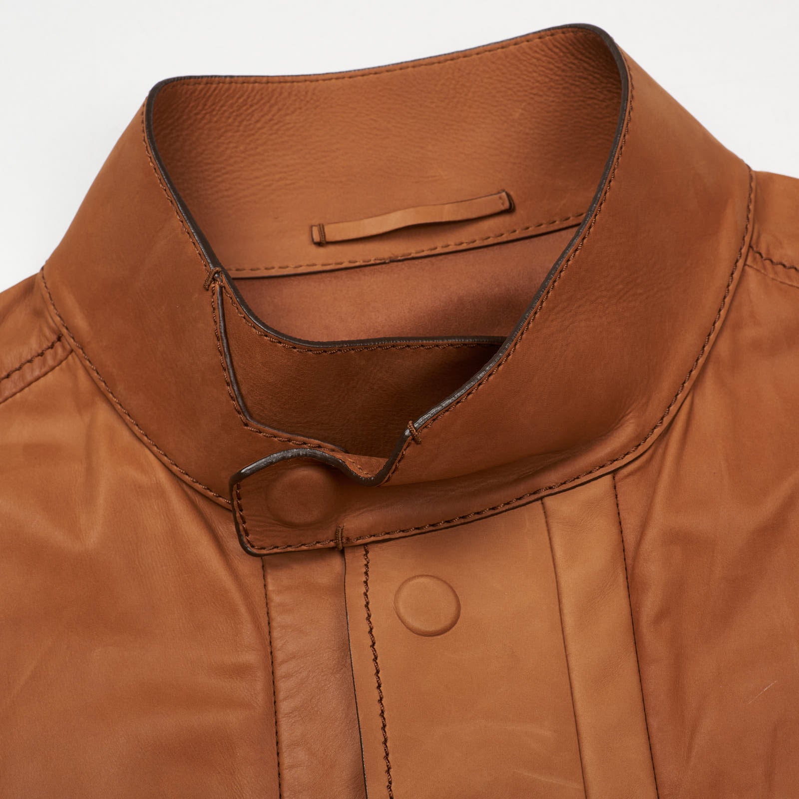 BERLUTI Paris Cognac Calfskin Leather Jacket EU 50 NEW US M