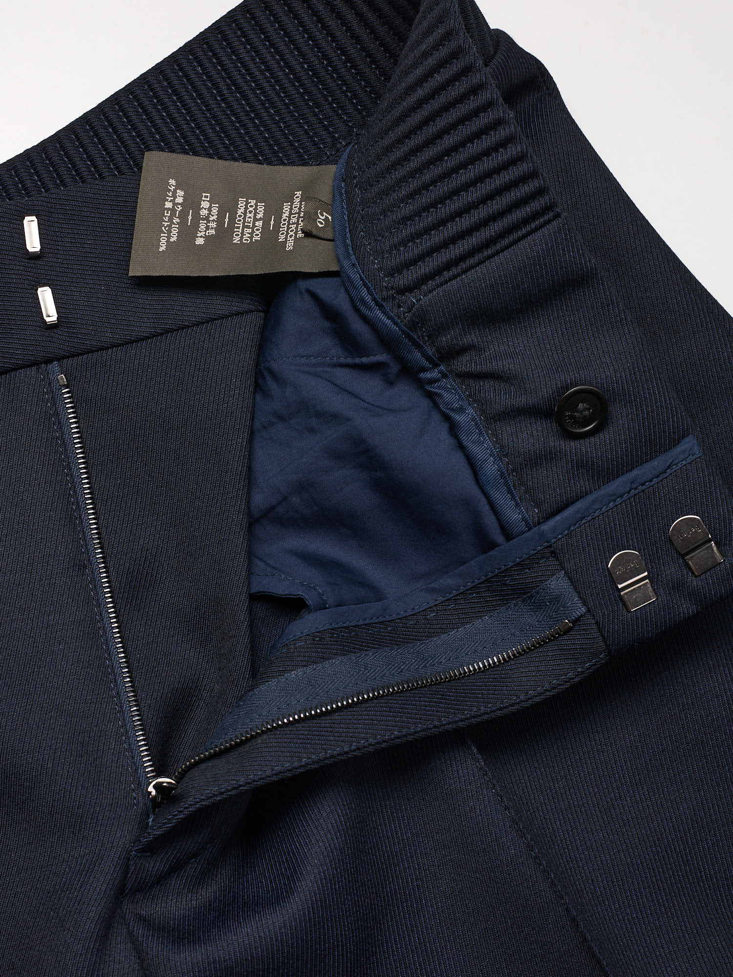 BERLUTI Paris Navy Blue Wool Jogging Pants EU 50 NEW US 34 Slim Fit