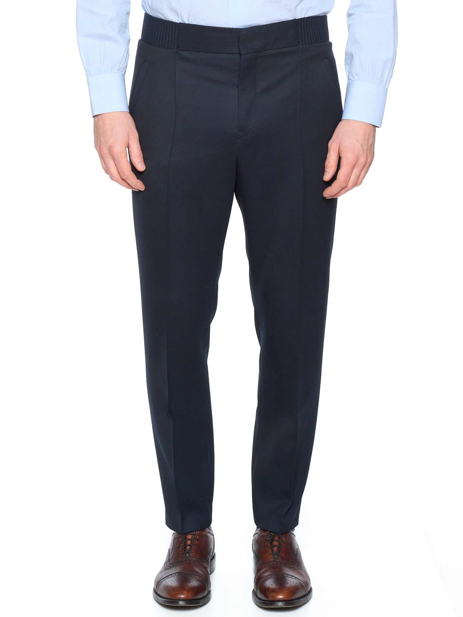 BERLUTI Paris Navy Blue Wool Jogging Pants EU 50 NEW US 34 Slim Fit