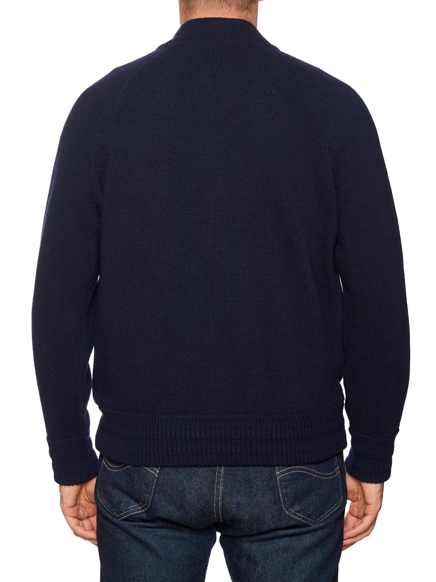 BERLUTI Paris Navy Wool-Cashmere Suede Front Blouson Leather Bomber NEW