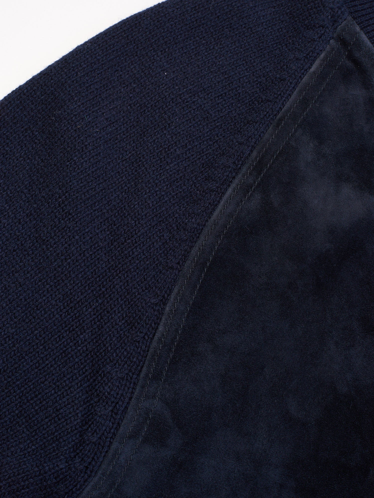 BERLUTI Paris Navy Wool-Cashmere Suede Front Blouson Leather Bomber NEW