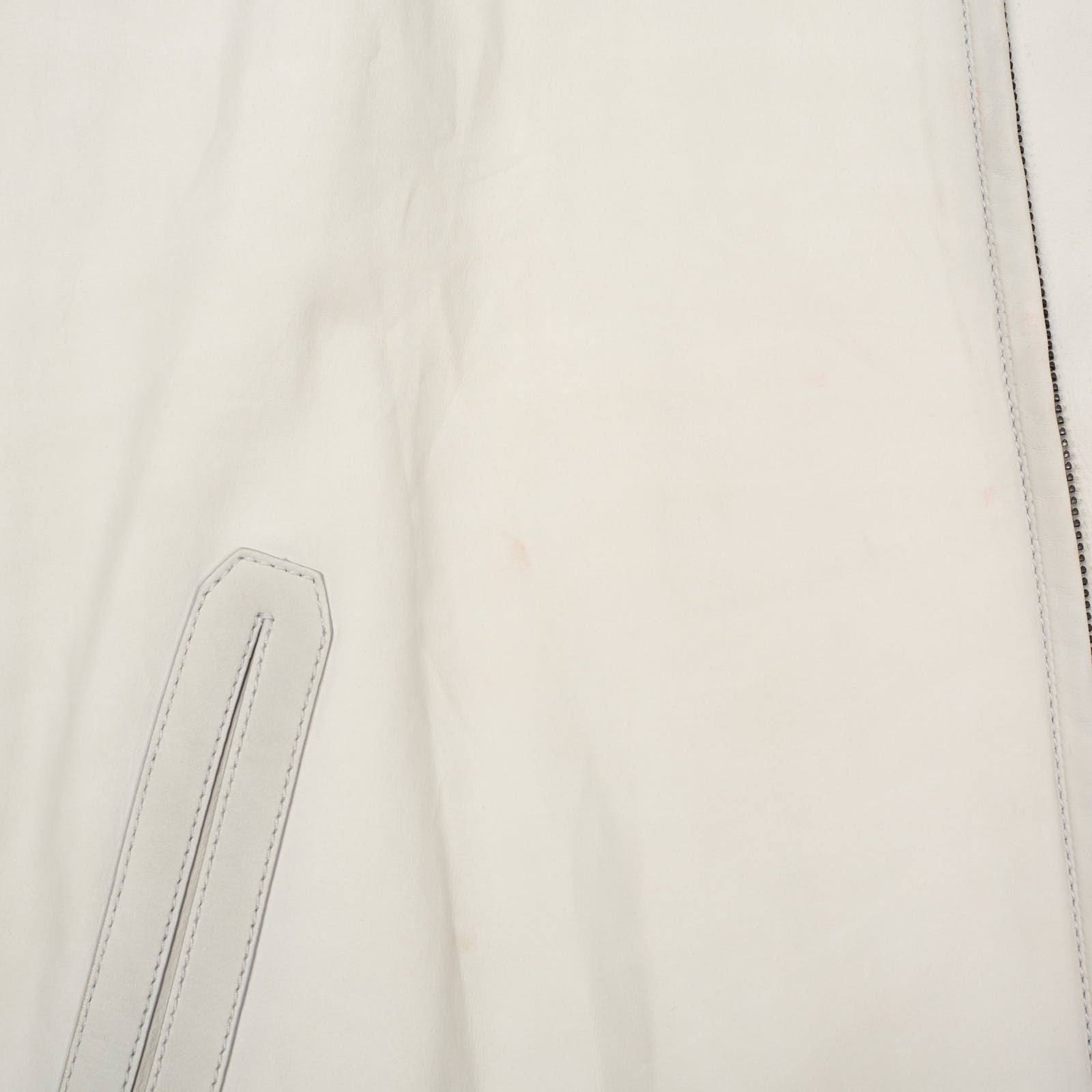 BERLUTI Paris Cream Calfskin Leather Unlined Bomber Blouson Jacket EU 50 US M