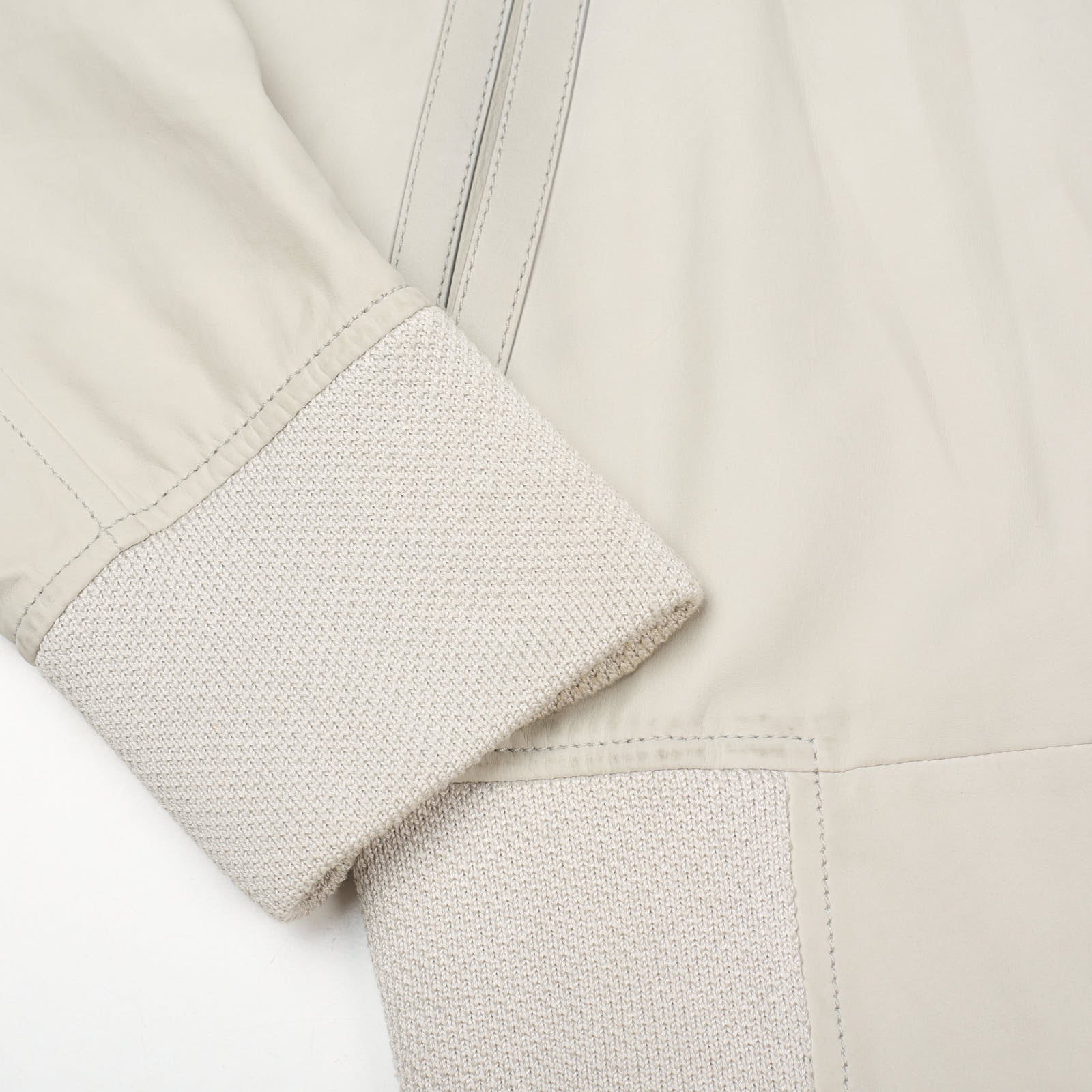 BERLUTI Paris Cream Calfskin Leather Unlined Bomber Blouson Jacket EU 50 US M