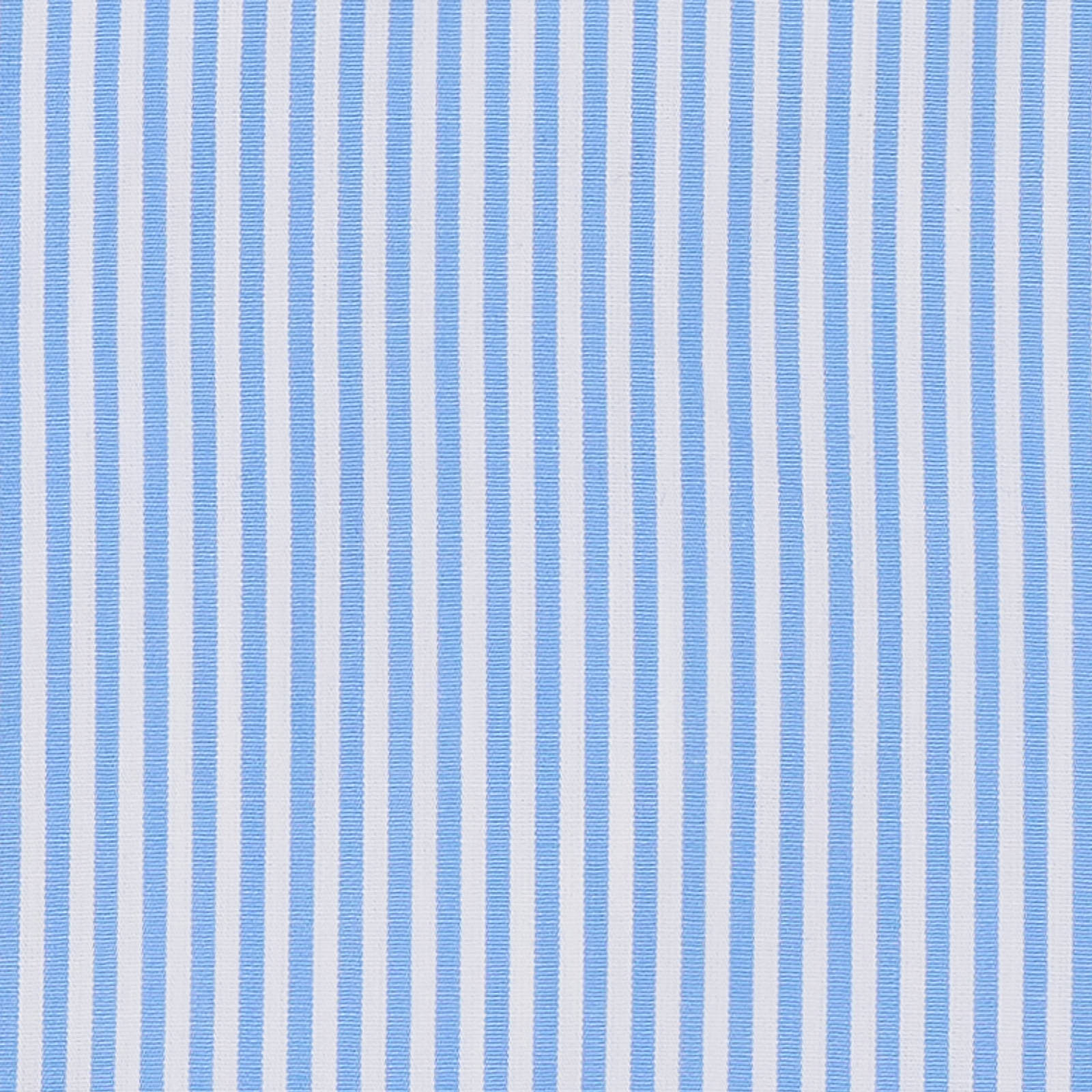 BESPOKE ATHENS Handmade Blue Striped Poplin Cotton Dress Shirt 14.5 NEW 37
