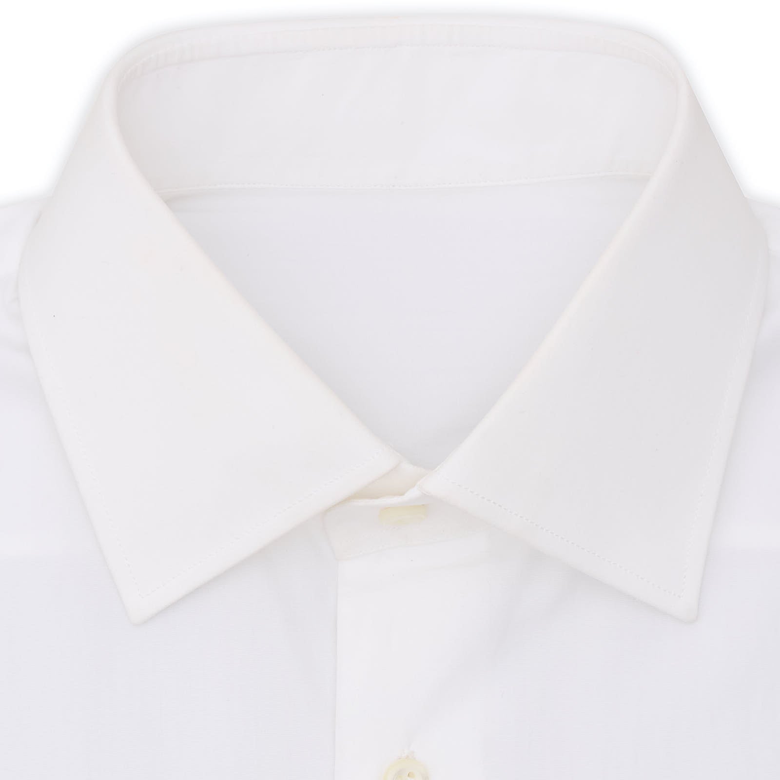 BESPOKE ATHENS Handmade White Cotton Poplin Dress Shirt EU 39 NEW US 15.5