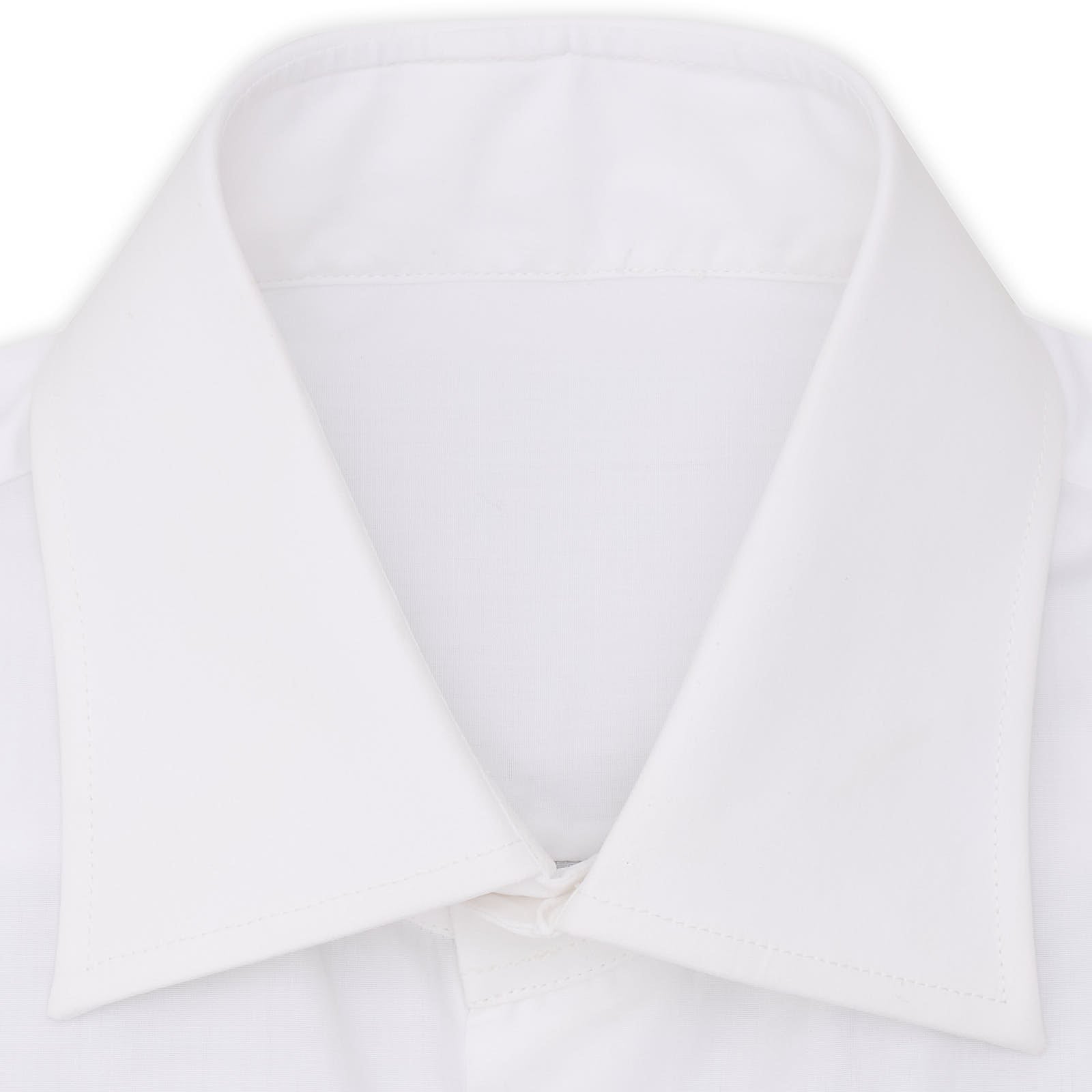 BESPOKE ATHENS Handmade White Cotton Poplin Dress Shirt EU 40 NEW US 15.75