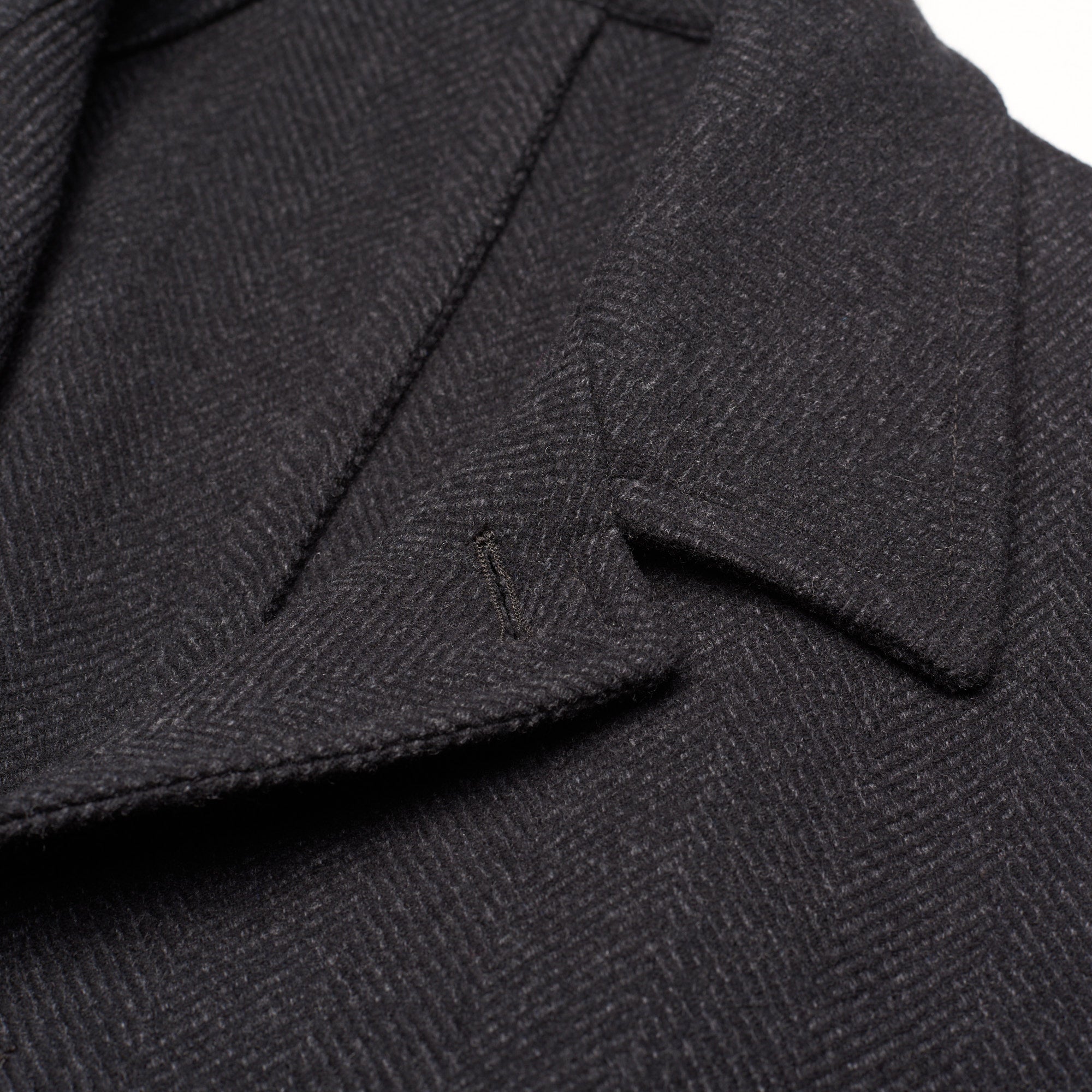 BOGLIOLI Milano Gray Herringbone Virgin Wool-Cashmere Flannel Unlined Coat NEW BOGLIOLI