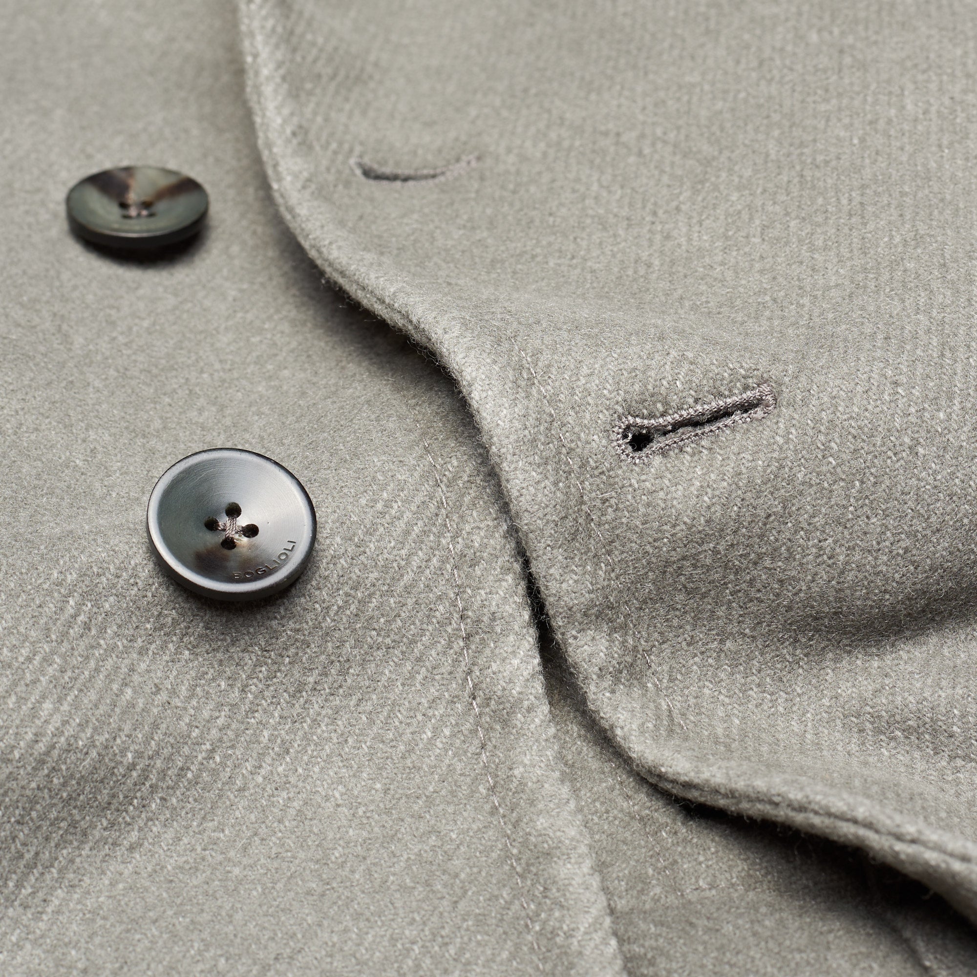 BOGLIOLI Milano Gray Virgin Wool Blend Flannel Unlined Coat EU 48 NEW US 38 BOGLIOLI