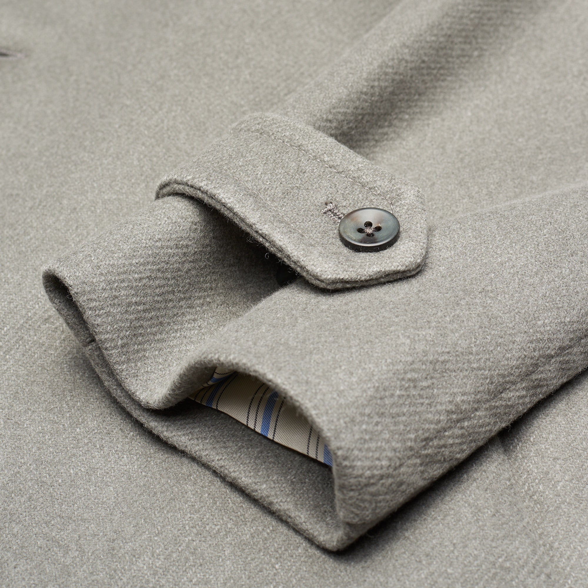 BOGLIOLI Milano Gray Virgin Wool Blend Flannel Unlined Coat EU 48 NEW US 38 BOGLIOLI