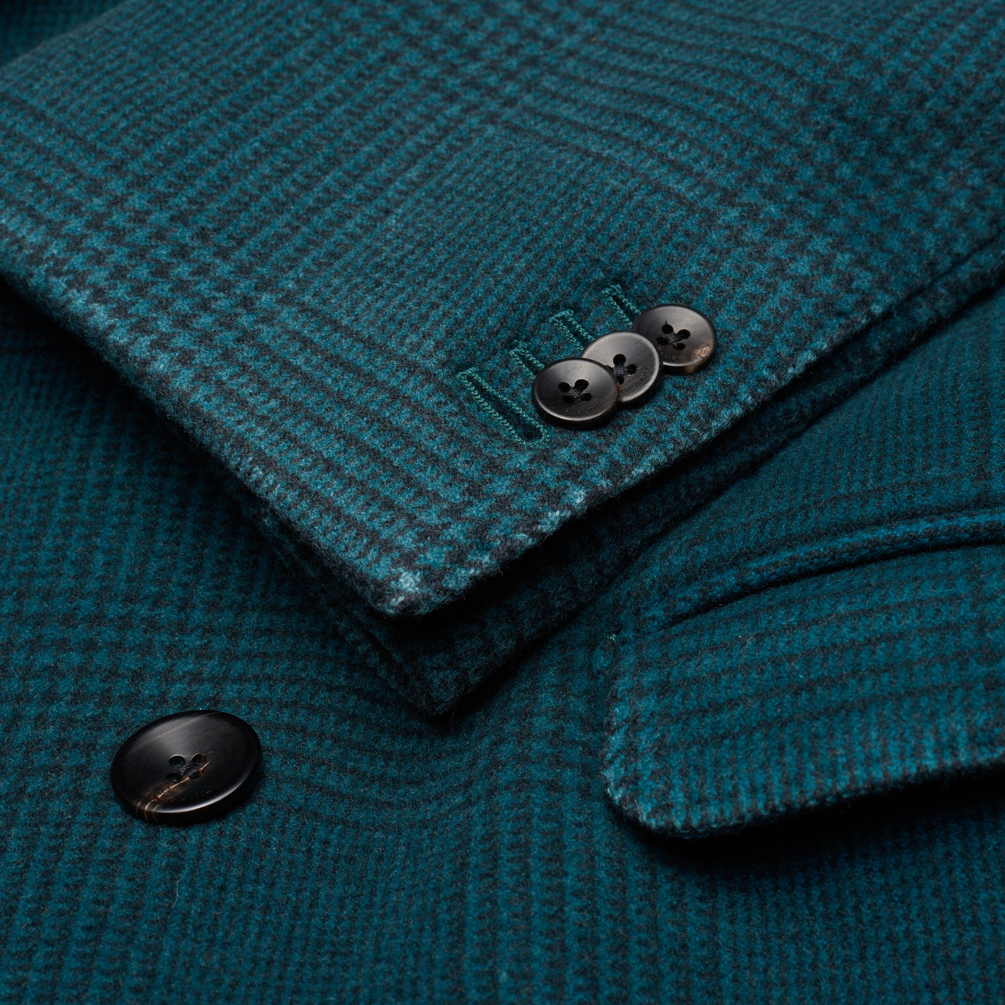 BOGLIOLI Milano Green Glen Plaid Wool Flannel Unlined DB Coat EU 50 NEW US 40 BOGLIOLI