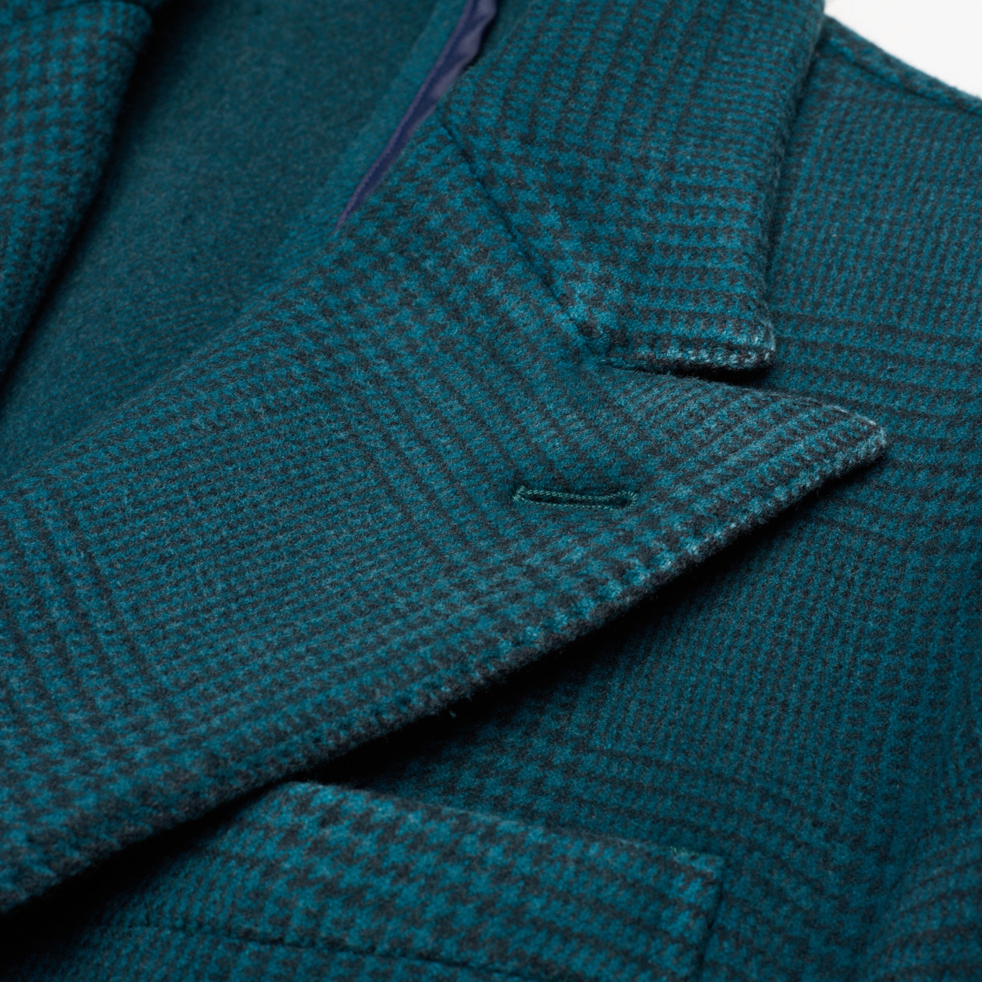 BOGLIOLI Milano Green Glen Plaid Wool Flannel Unlined DB Coat EU 50 NEW US 40 BOGLIOLI