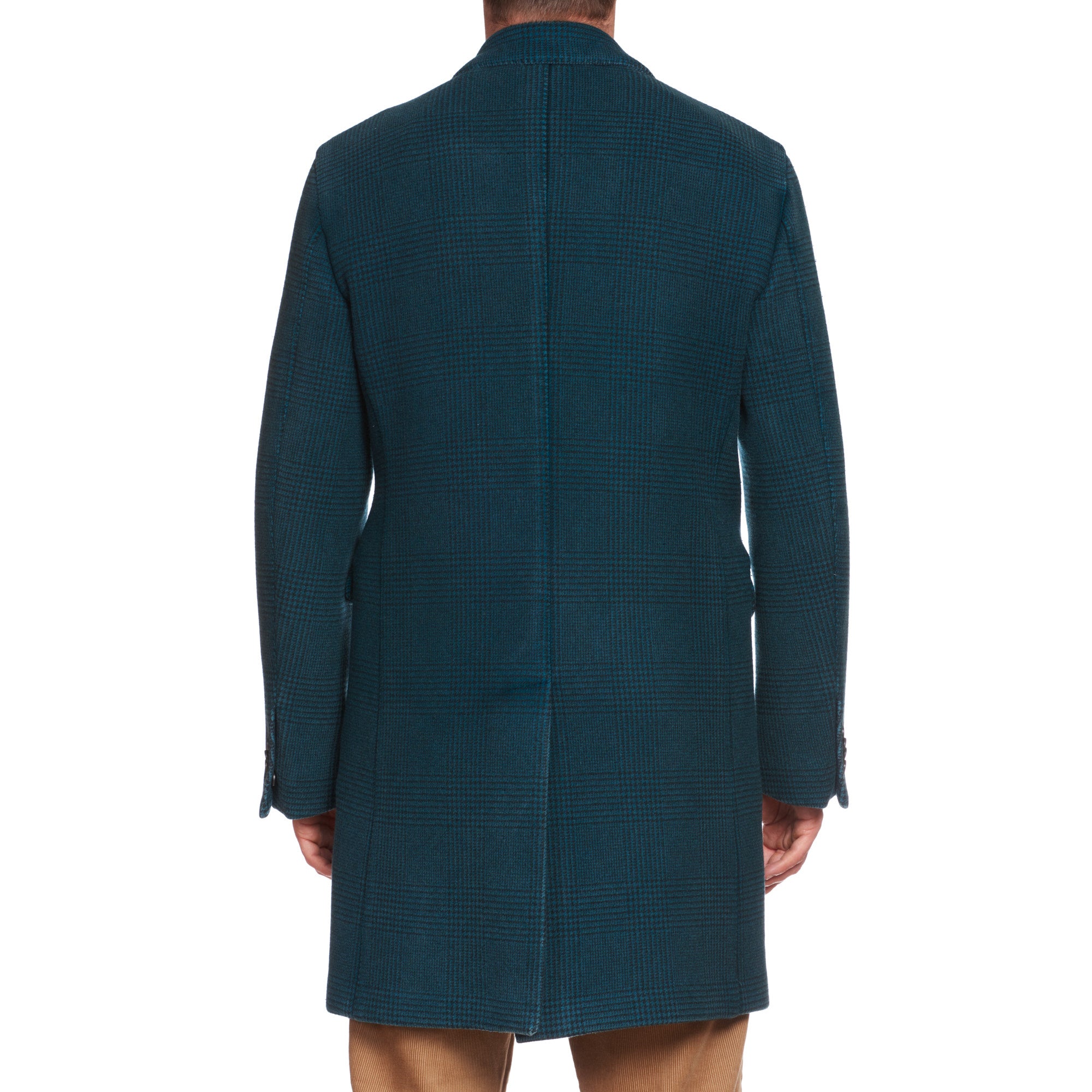 BOGLIOLI Milano Green Glen Plaid Wool Flannel Unlined DB Coat EU 50 NEW US 40 BOGLIOLI