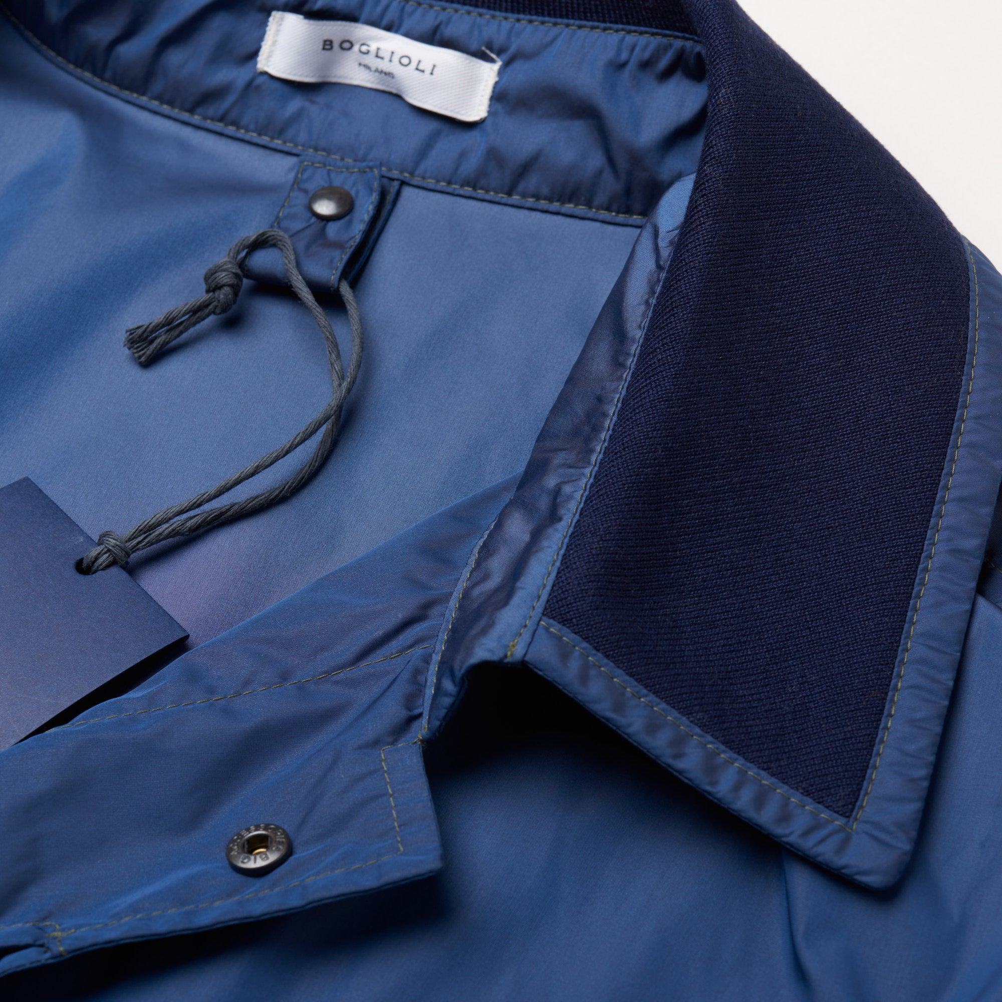 BOGLIOLI Milano "Wear" Navy Blue Unlined Lightweight Rain Coat EU 52 NEW US 42 BOGLIOLI