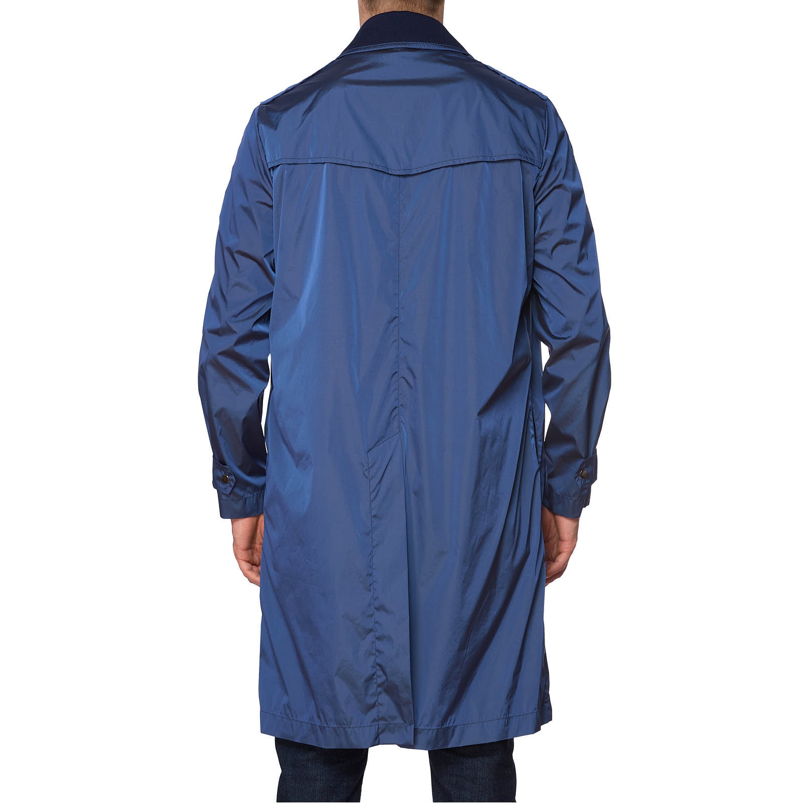 BOGLIOLI Milano "Wear" Navy Blue Unlined Lightweight Rain Coat EU 52 NEW US L