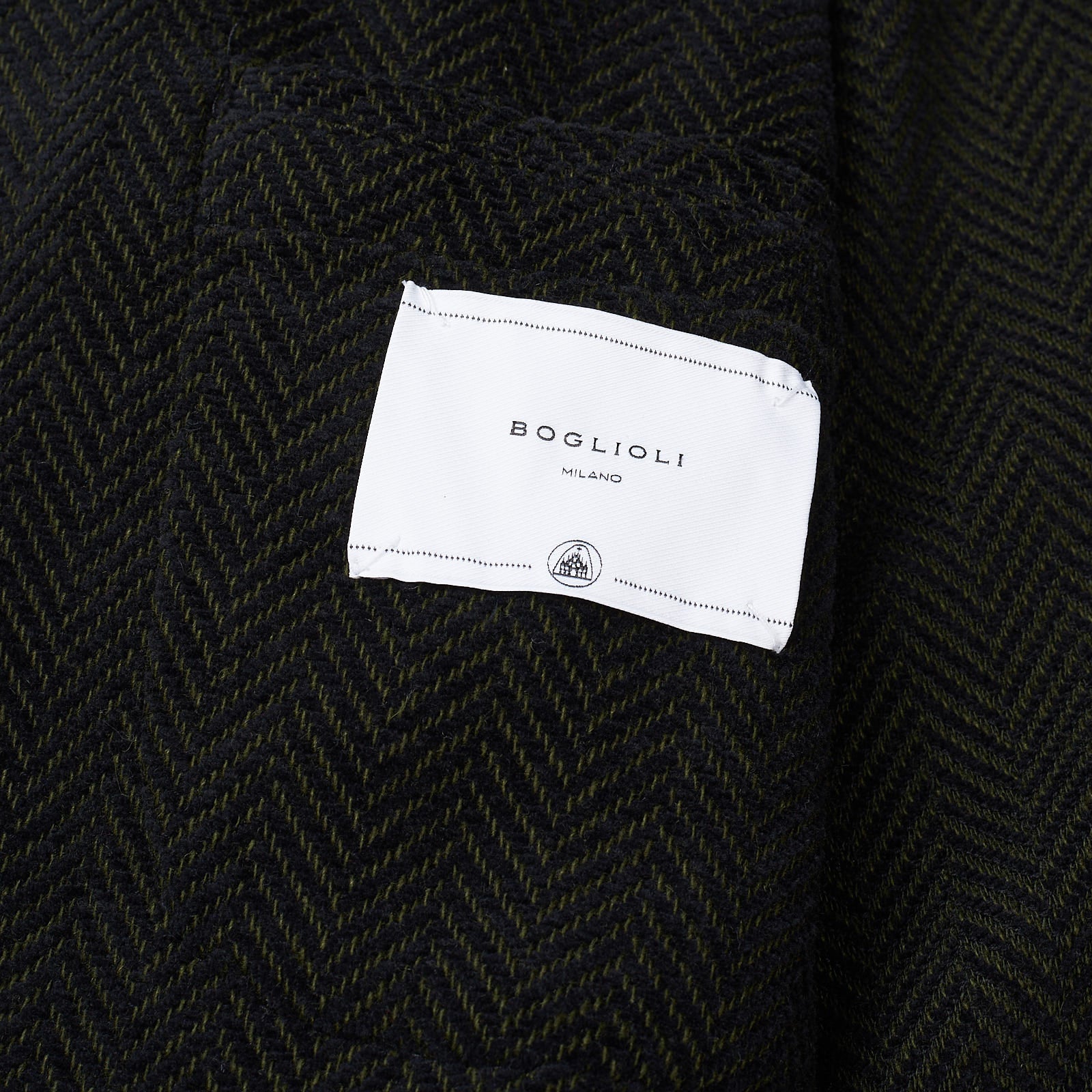 BOGLIOLI "Wear" Green Herringbone Cotton-Cashmere-Wool Unlined Pea Coat 50 NEW 40 BOGLIOLI