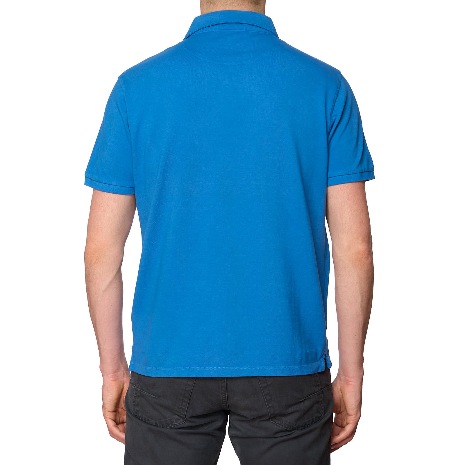 BORGONERO Milano Denim Blue Cotton Polo Shirt NEW L
