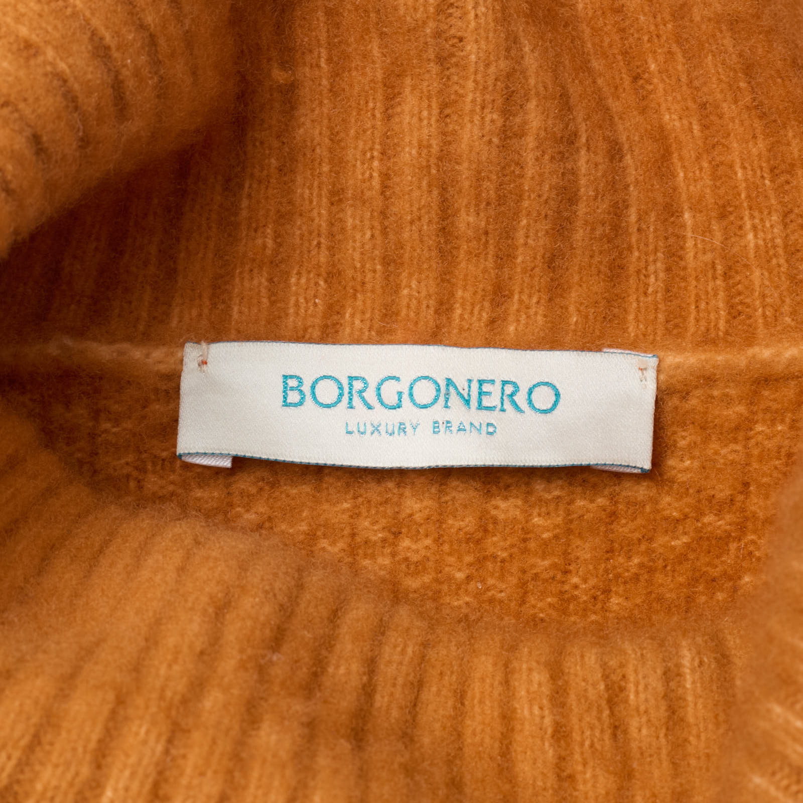 BORGONERO Virgin Wool-Cashmere Knit Turtleneck Sweater NEW Slim Medium
