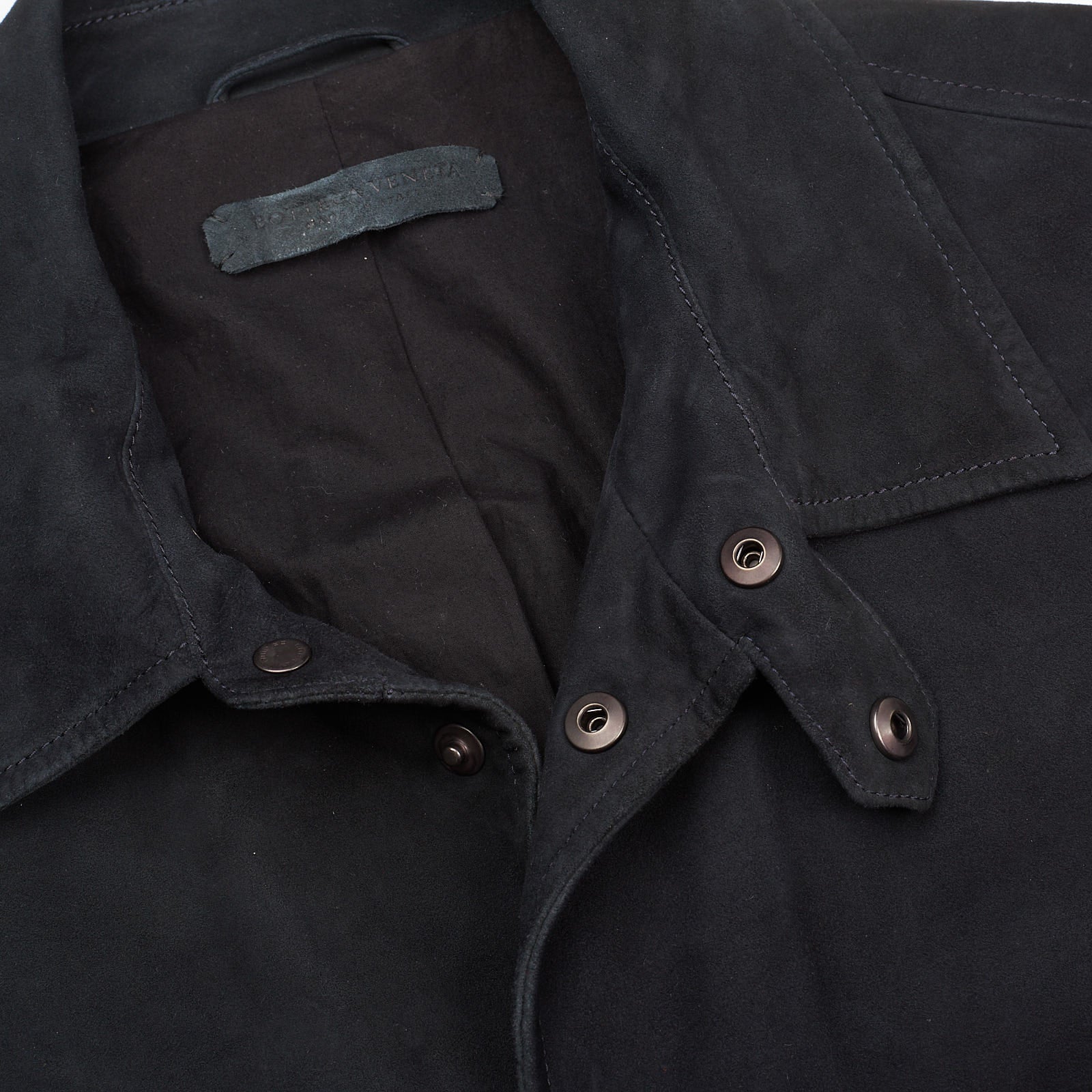 BOTTEGA VENETA Black Sheepskin Suede Leather Flight Bomber Jacket EU 50 NEW US M BOTTEGA VENETA