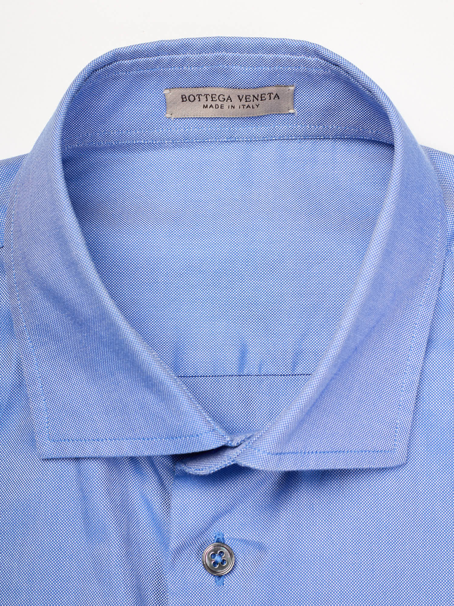 BOTTEGA VENETA Blue Oxford Cotton Shirt EU 42 NEW US 16.5