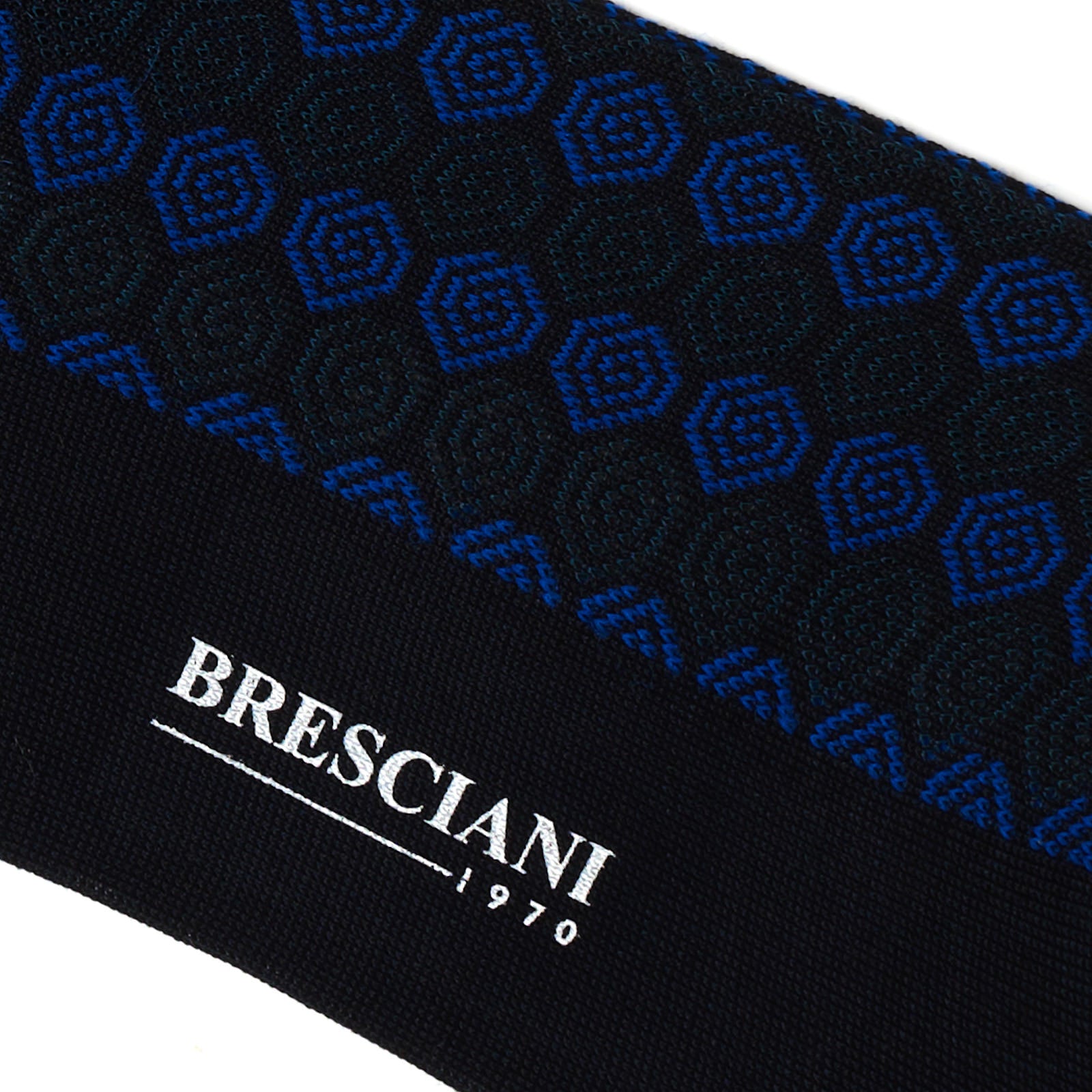BRESCIANI Cotton Macro-Design Mid Calf Length Socks US M-L BRESCIANI
