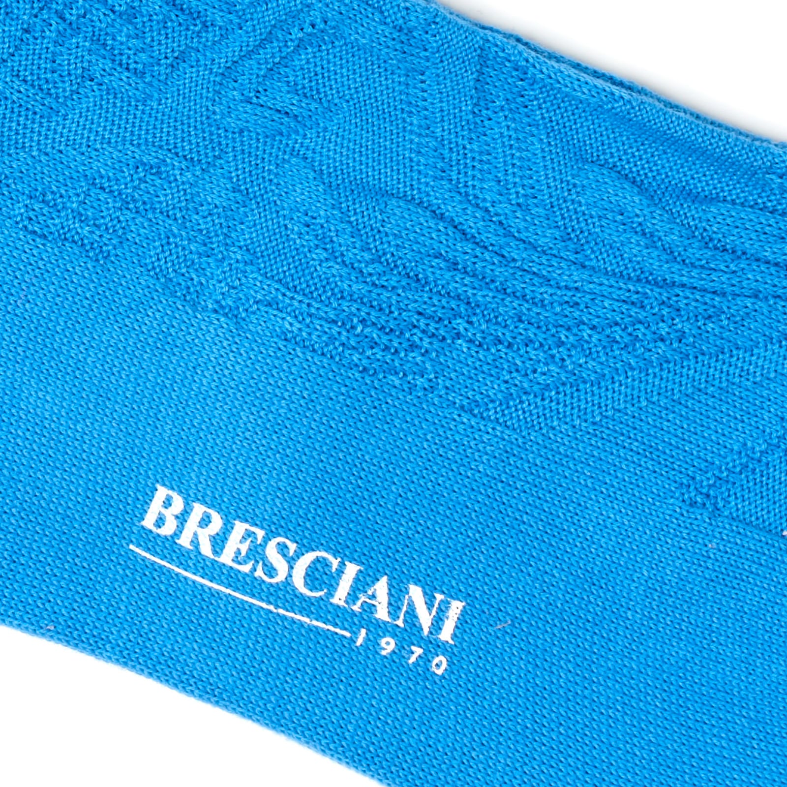 BRESCIANI Cotton Stitch Pattern Design Mid Calf Length Socks US M-L BRESCIANI